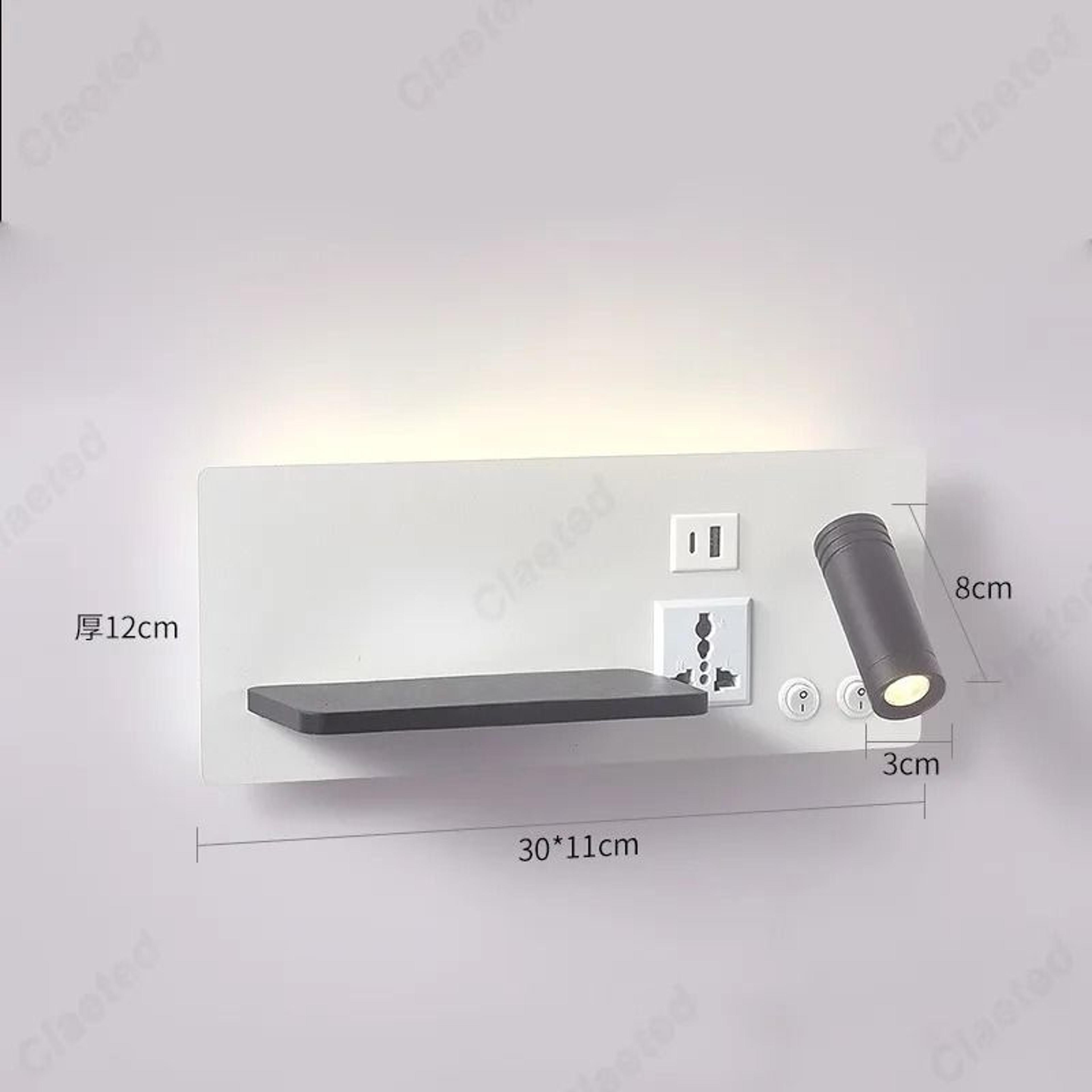 Adjustable LED Reading Wall Lamp With Wireless And USB Charging 7