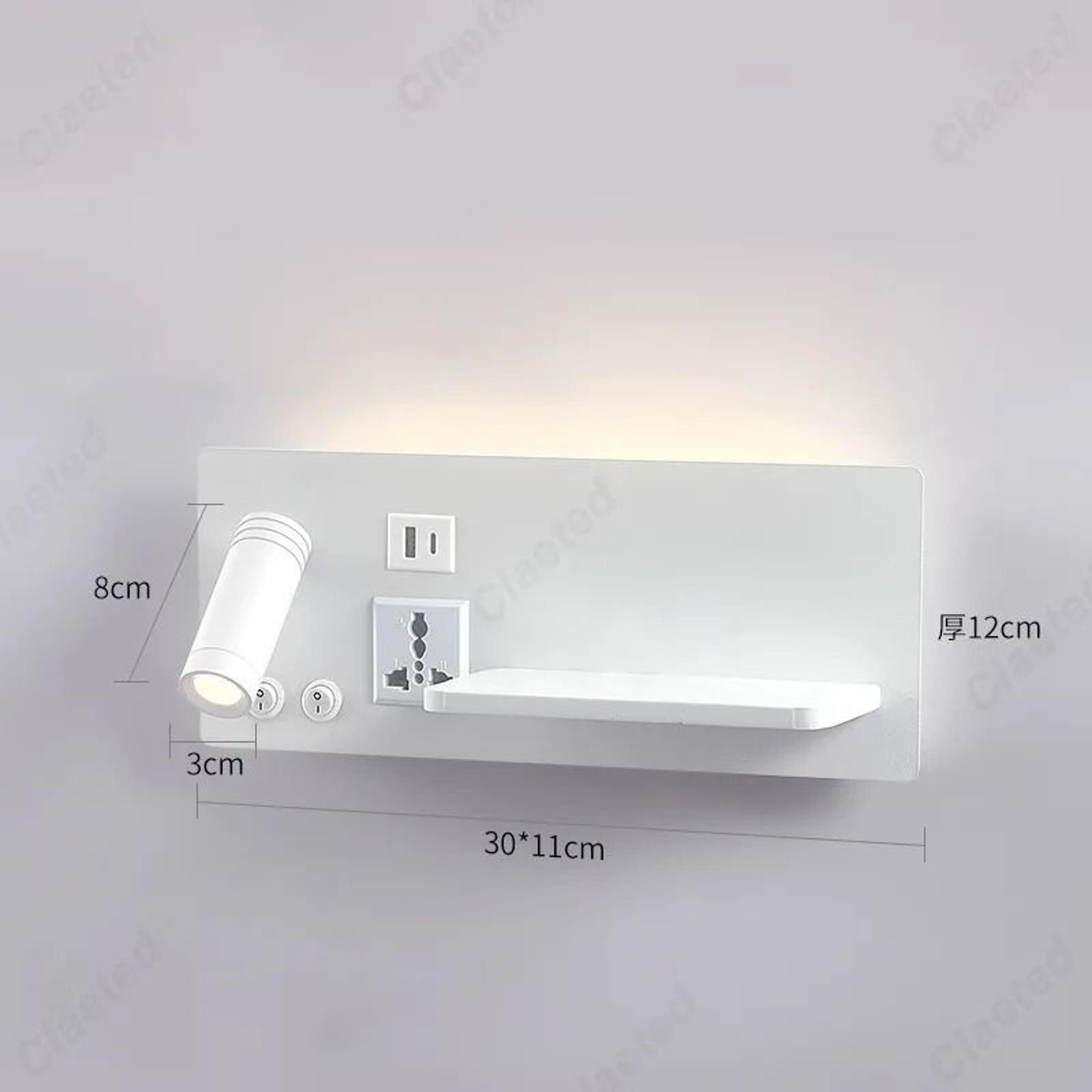 Adjustable LED Reading Wall Lamp With Wireless And USB Charging 10