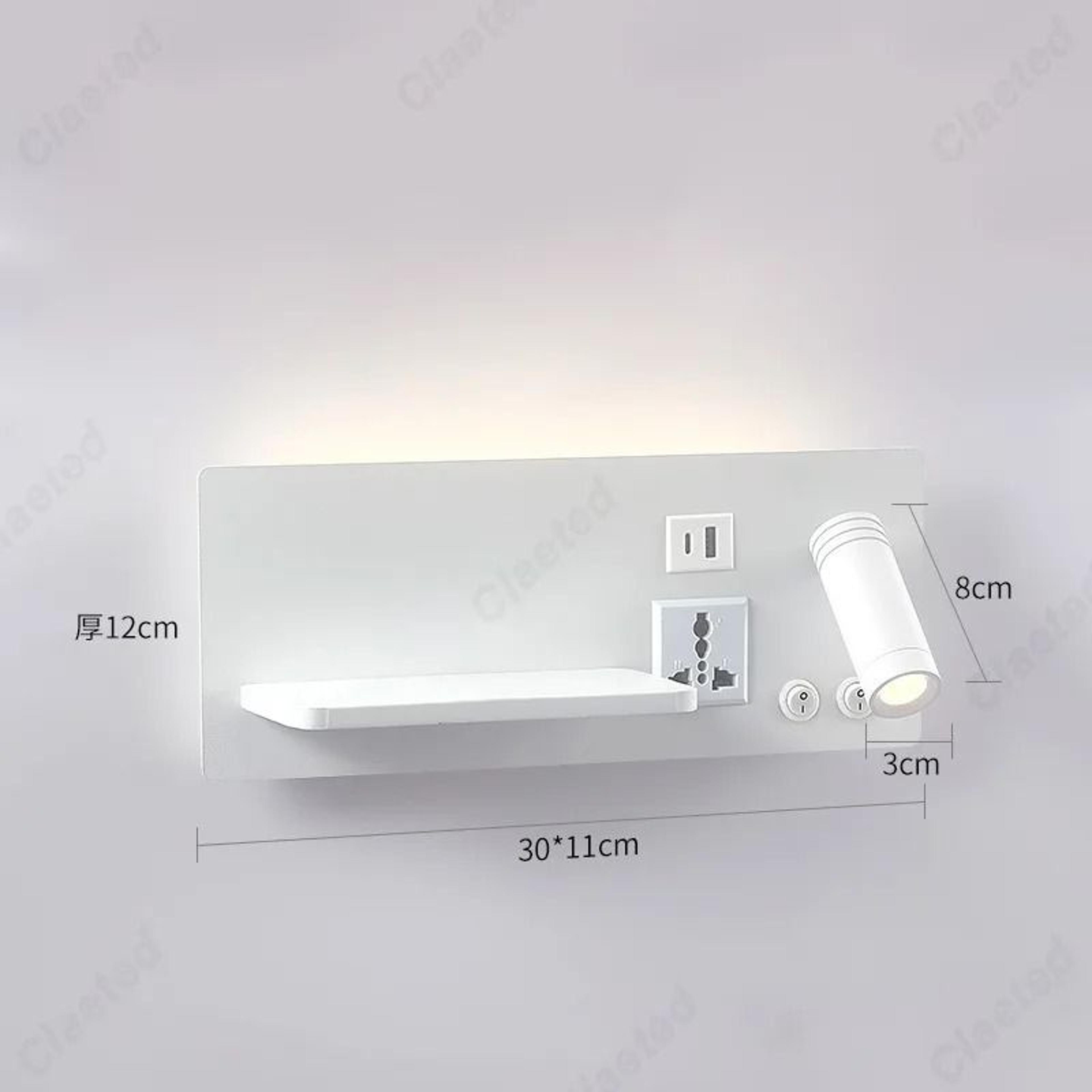 Adjustable LED Reading Wall Lamp With Wireless And USB Charging 4