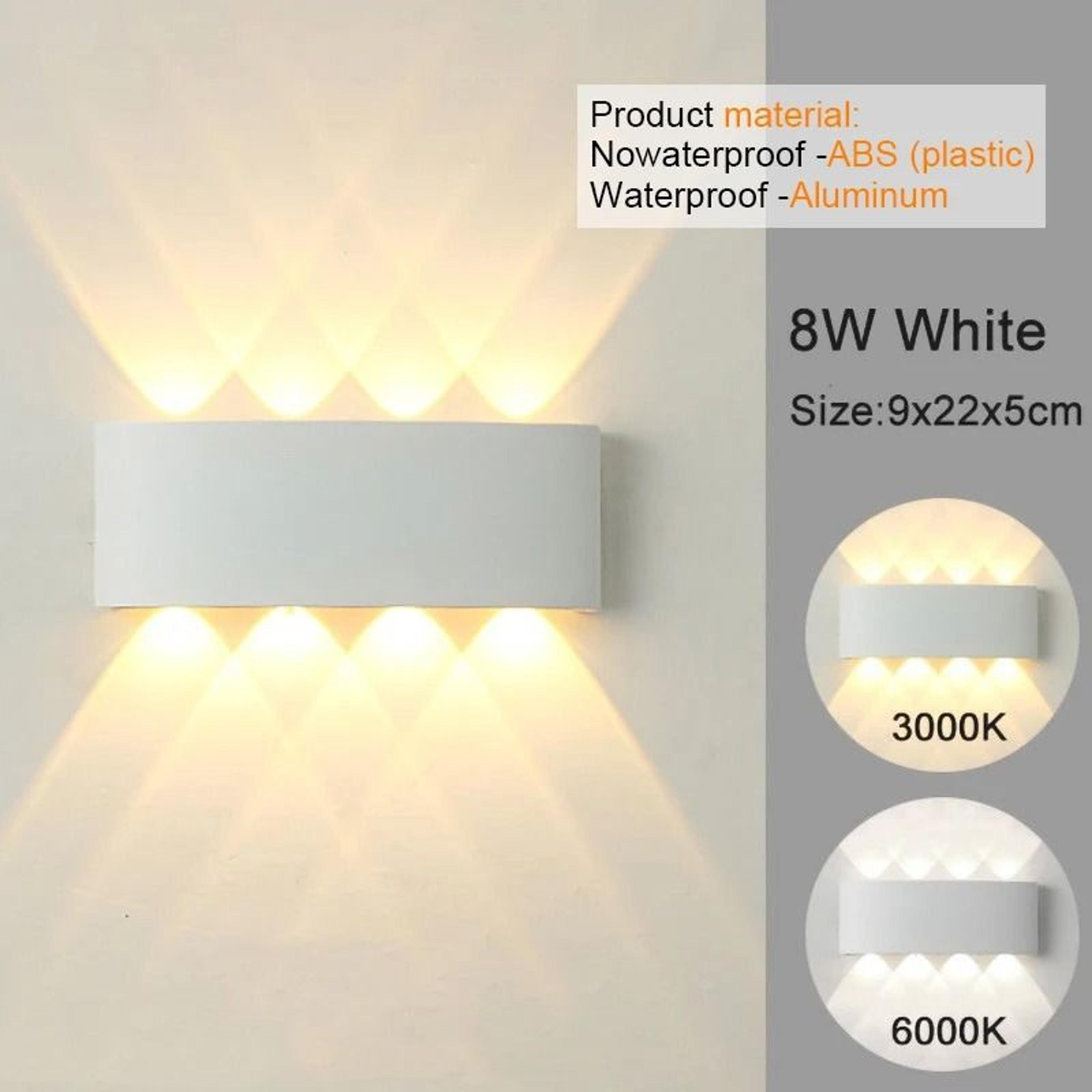 Modern White LED Up Down Wall Light For Indoor And Outdoor Spaces 8