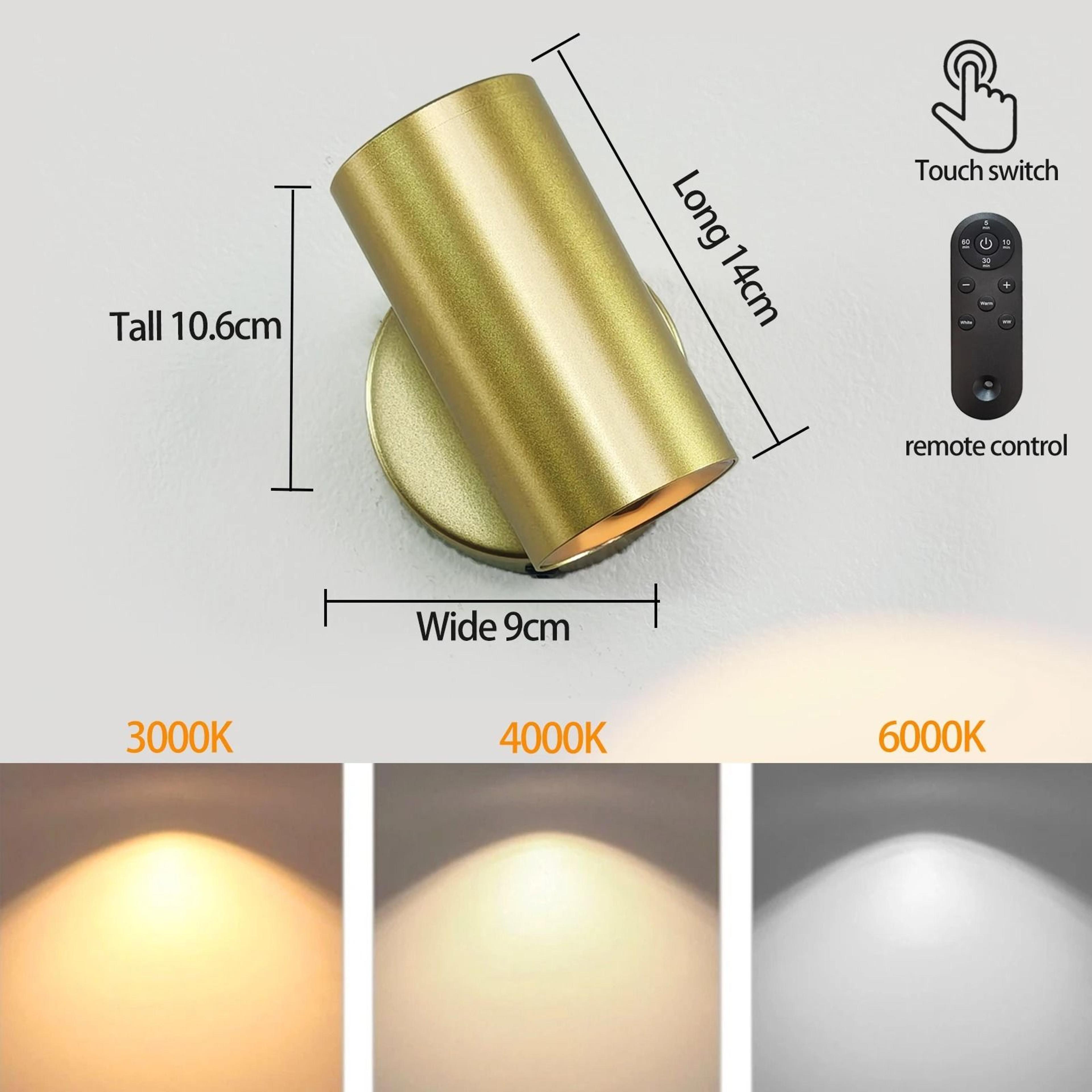Rechargeable Wall Sconce With Remote And Touch Control 1