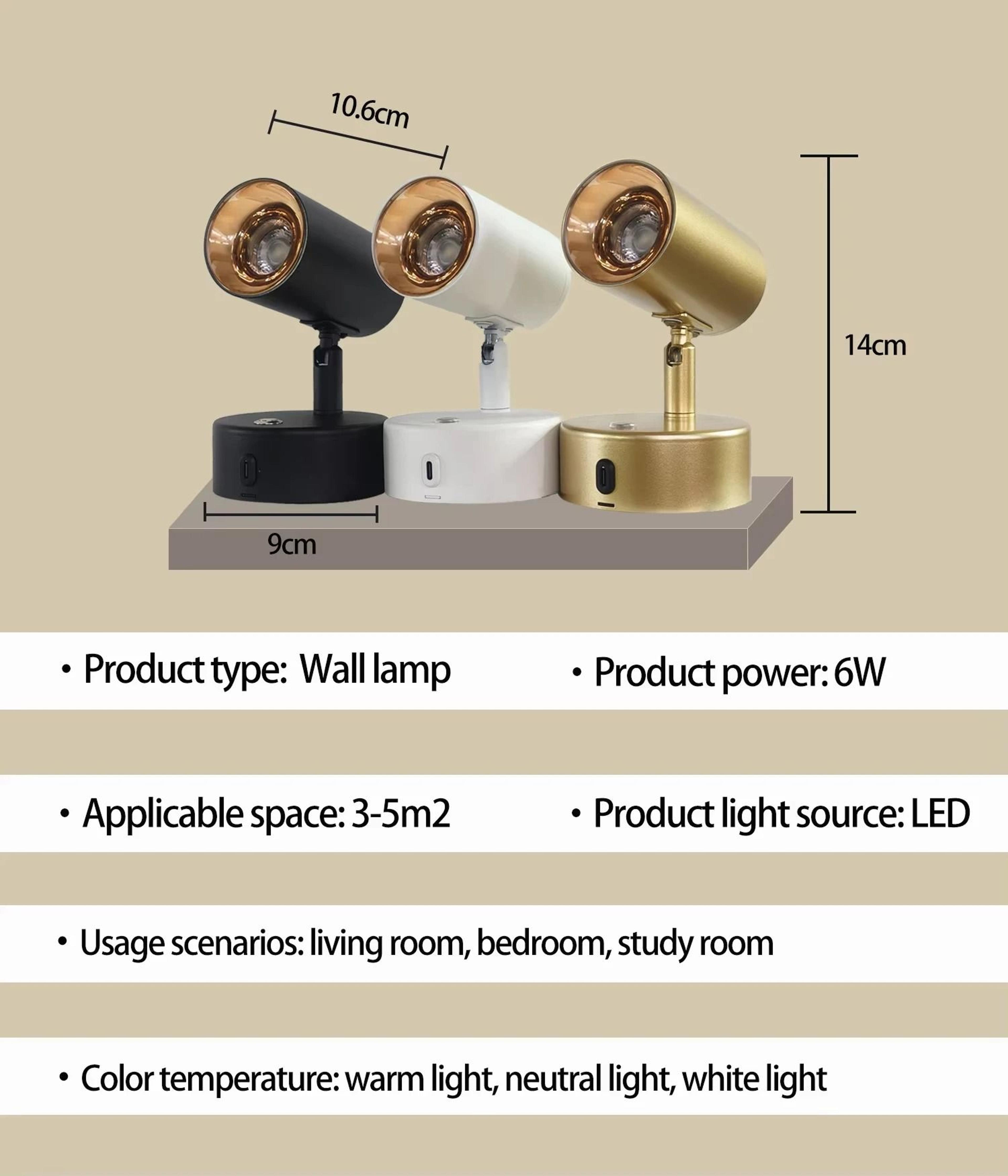 Rechargeable Wall Sconce With Remote And Touch Control 4