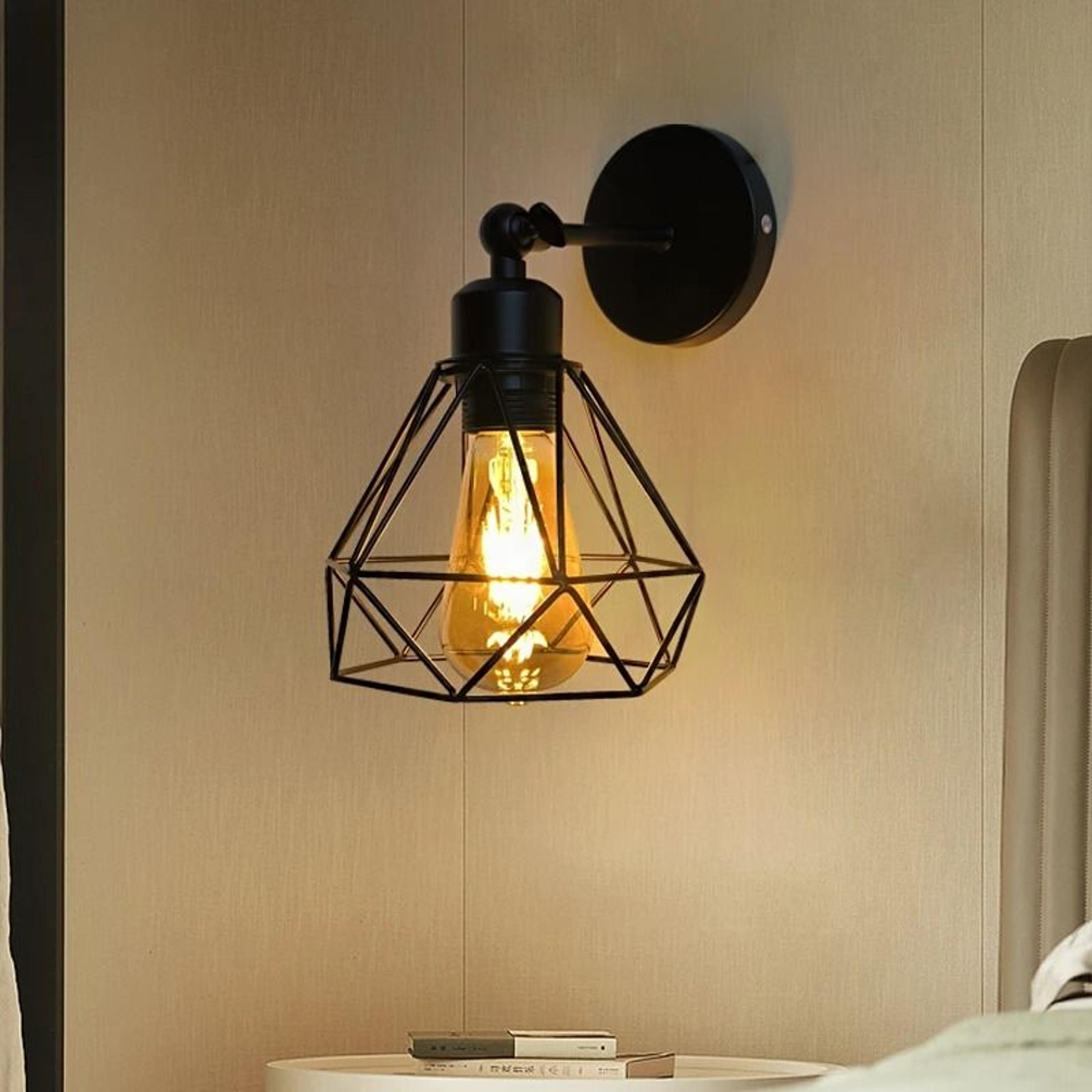 Modern Black Swing Arm E27 Wall Lamp Adjustable Bedside Light 0