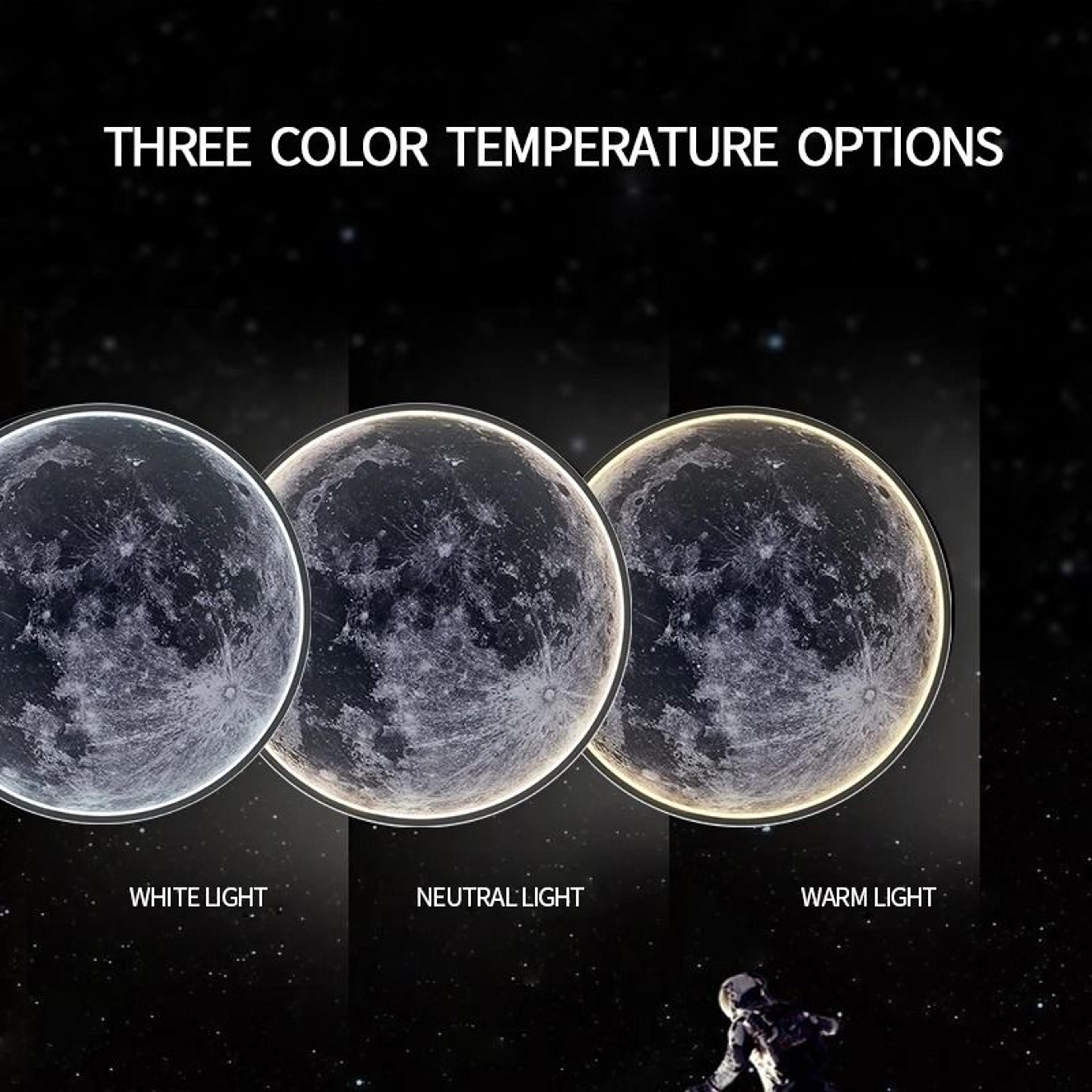 Dimmable LED Moon Wall Lamp Remote Control Night Light 8