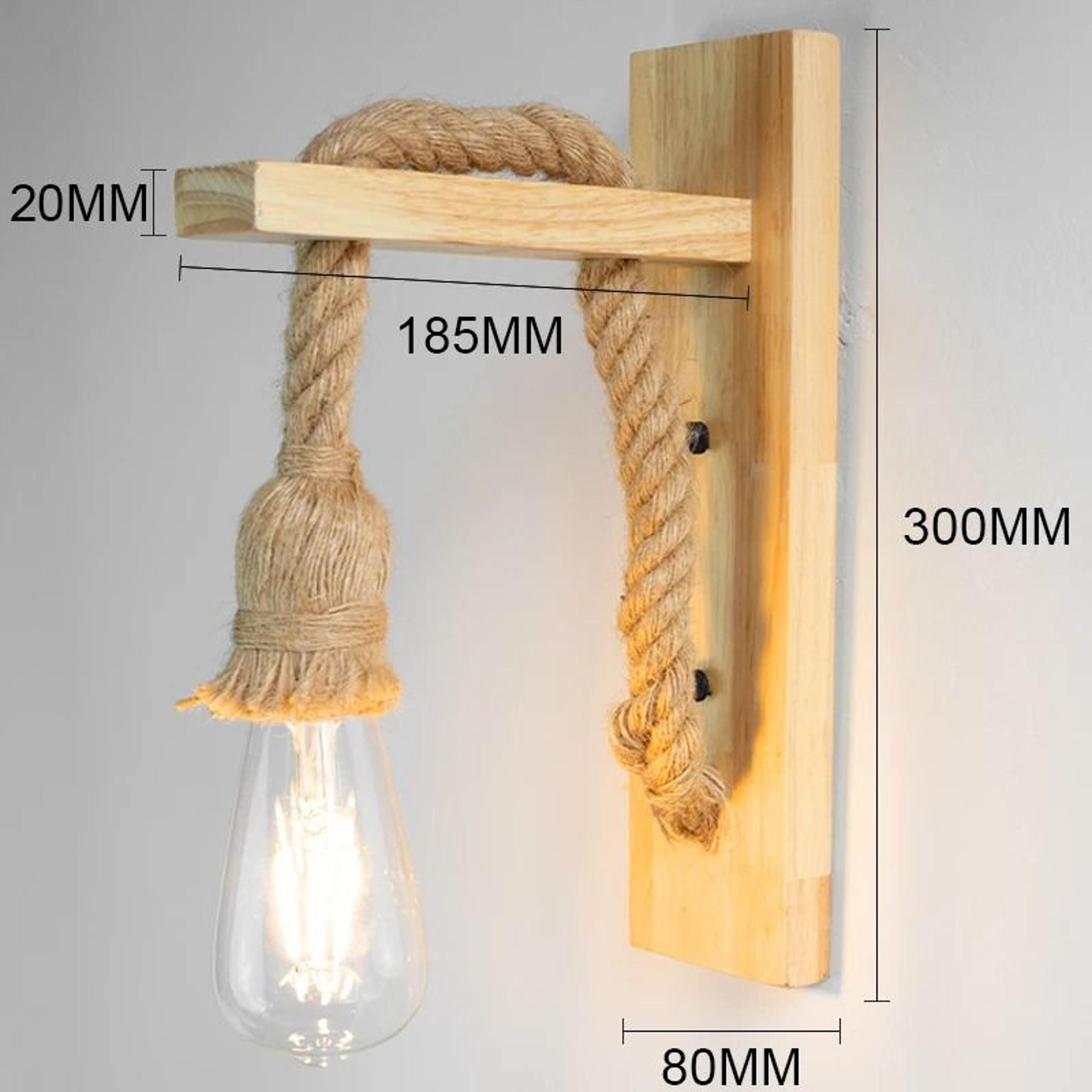 Retro Wood Wall Light E27 Vintage Bedside Sconce 2