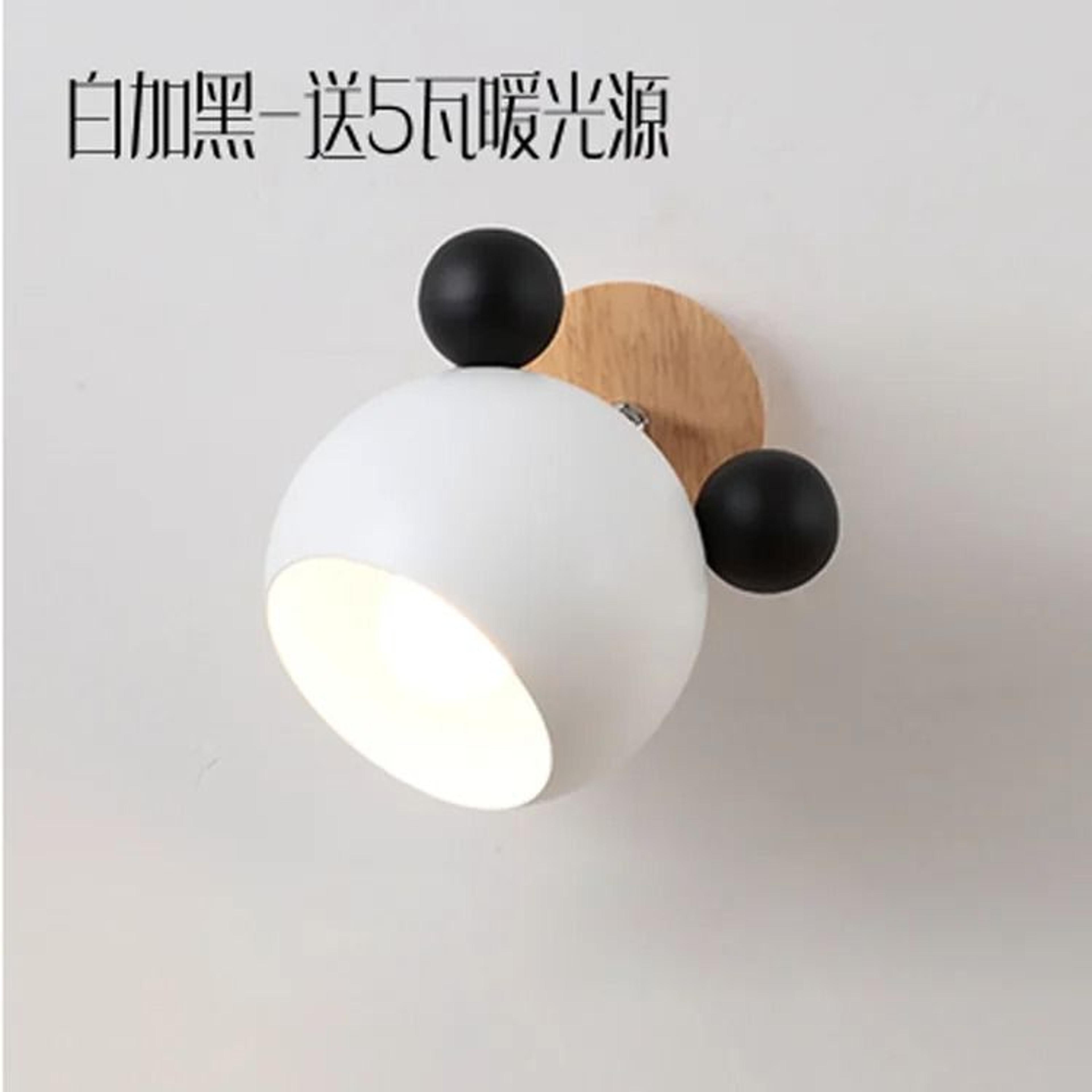 Nordic Macaron Cartoon Wall Lamp Wooden Kids Bedside Light 3