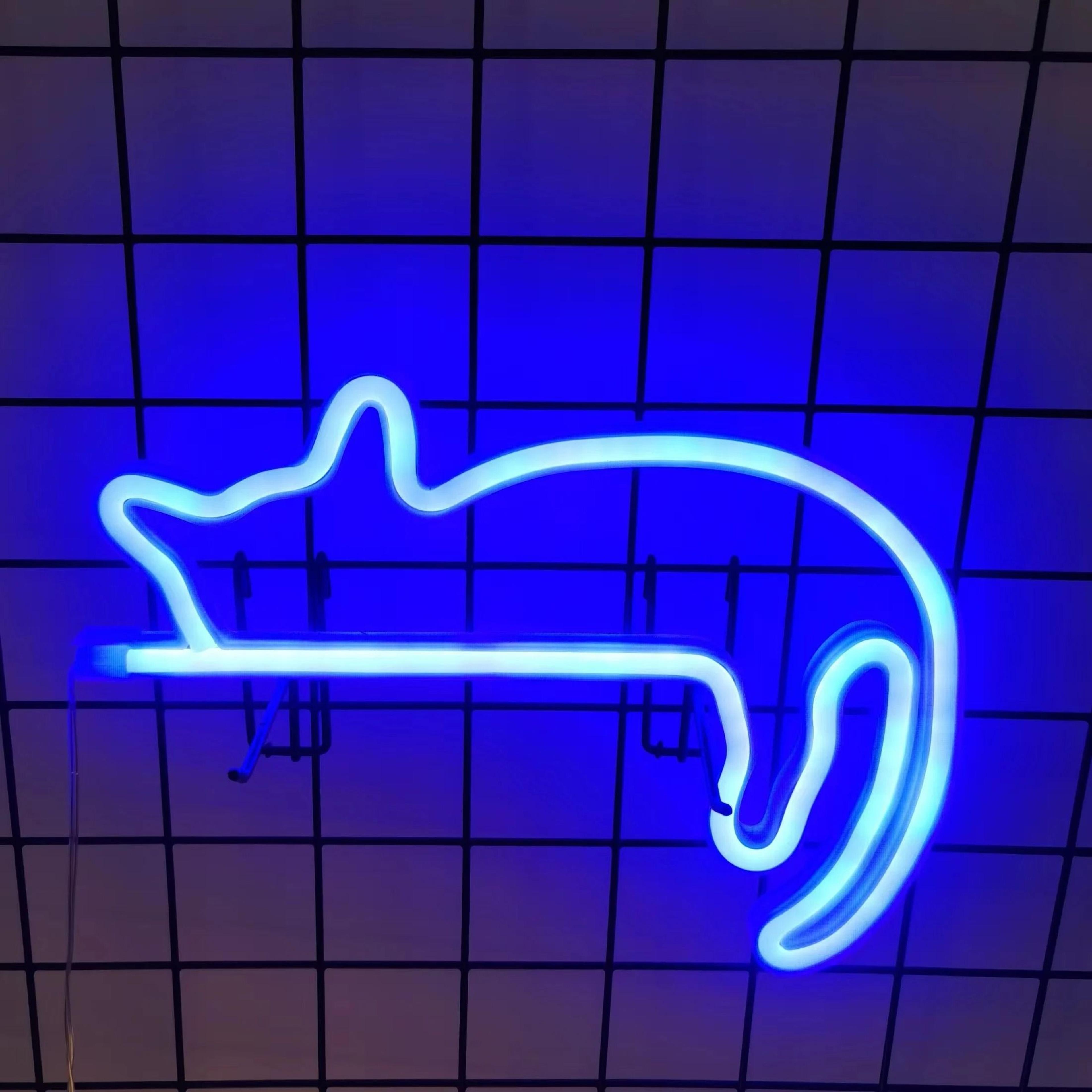 Cute Cat Neon Light LED Bedroom Wall Decor 2