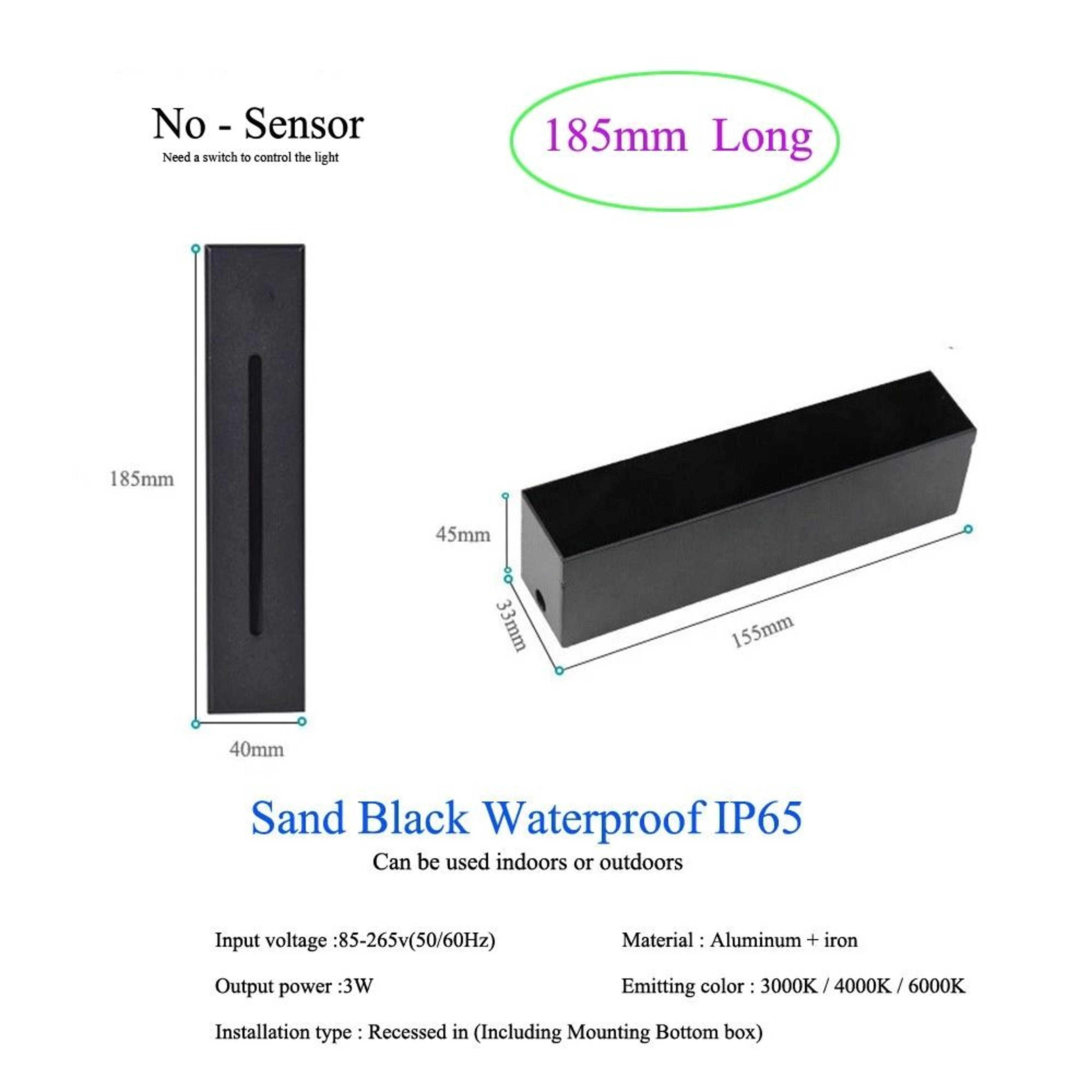 3W PIR Motion Sensor Stair Light Slim LED Wall Lamp 3