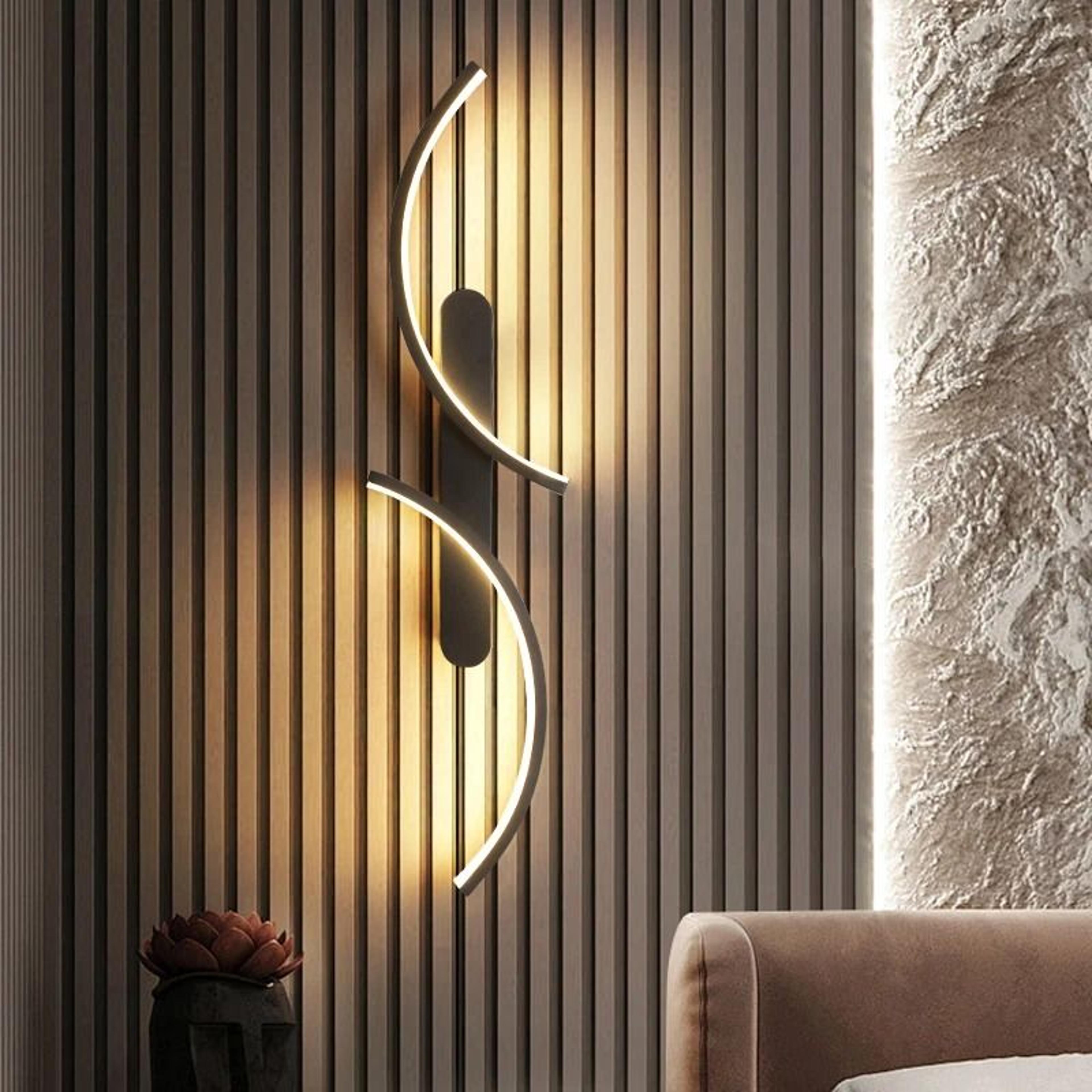 Modern C Shape LED Wall Sconce Minimalist Decorative Wall Light 5