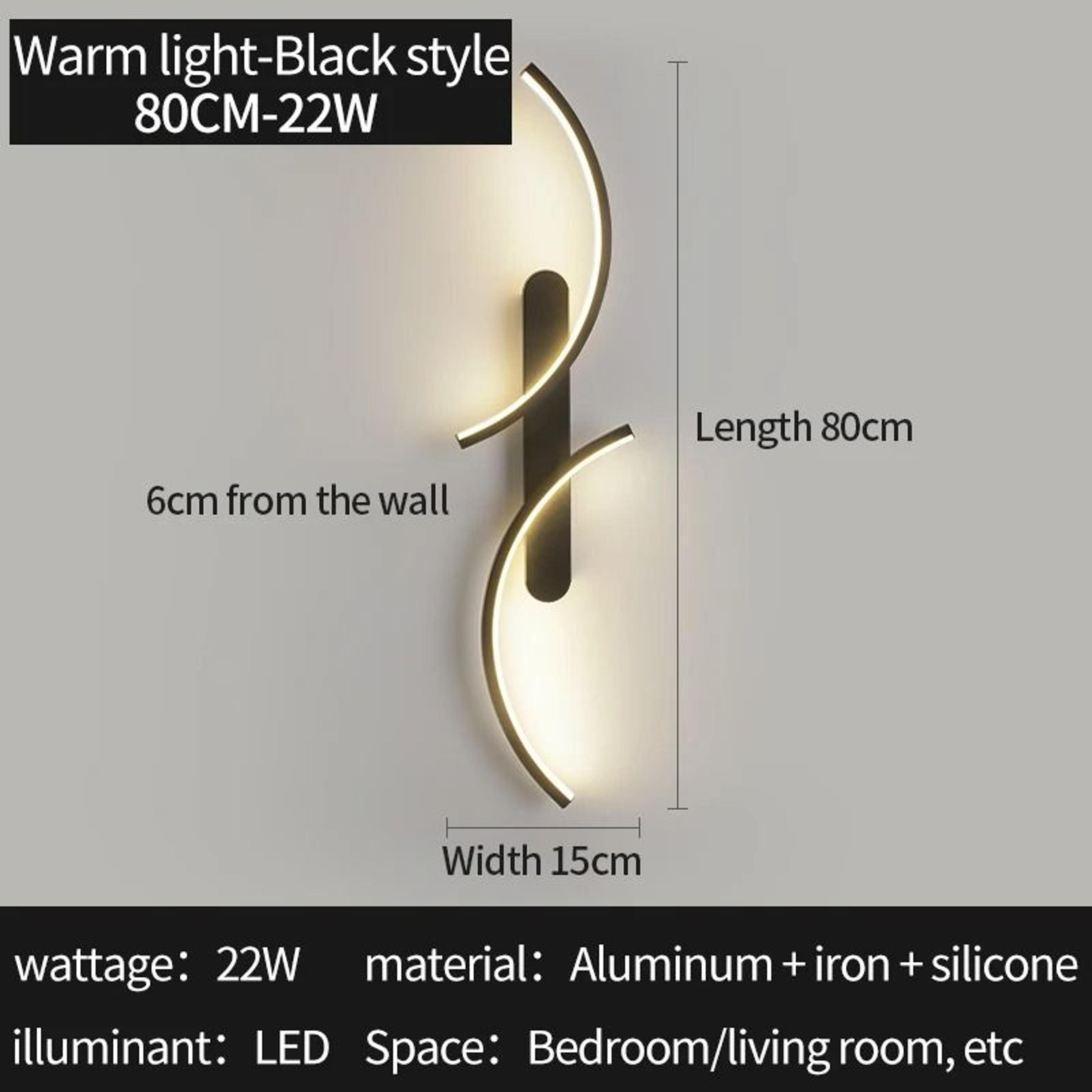 Modern C Shape LED Wall Sconce Minimalist Decorative Wall Light 2