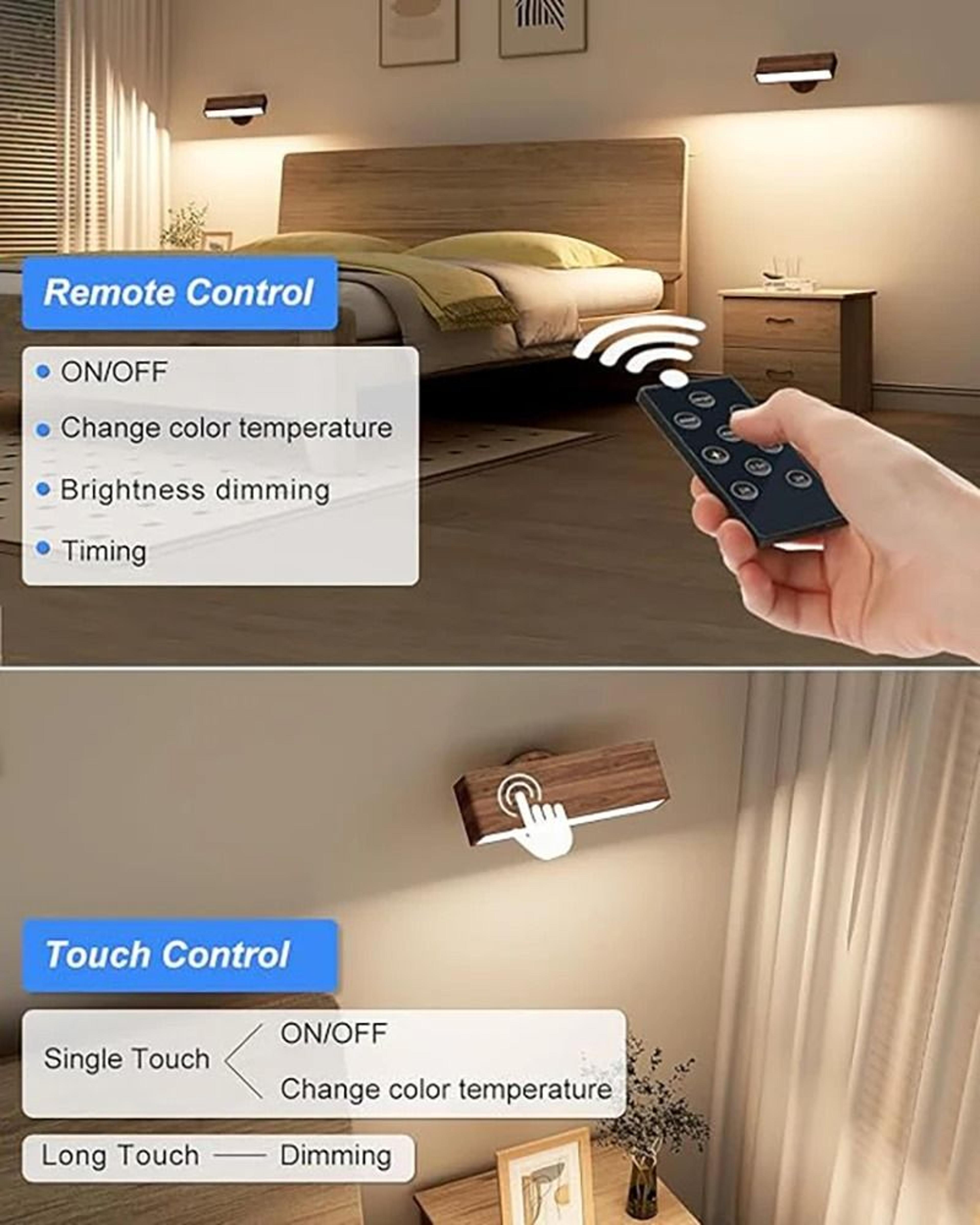 Wireless Battery Operated Wall Light With Remote And 3 Color Modes 9