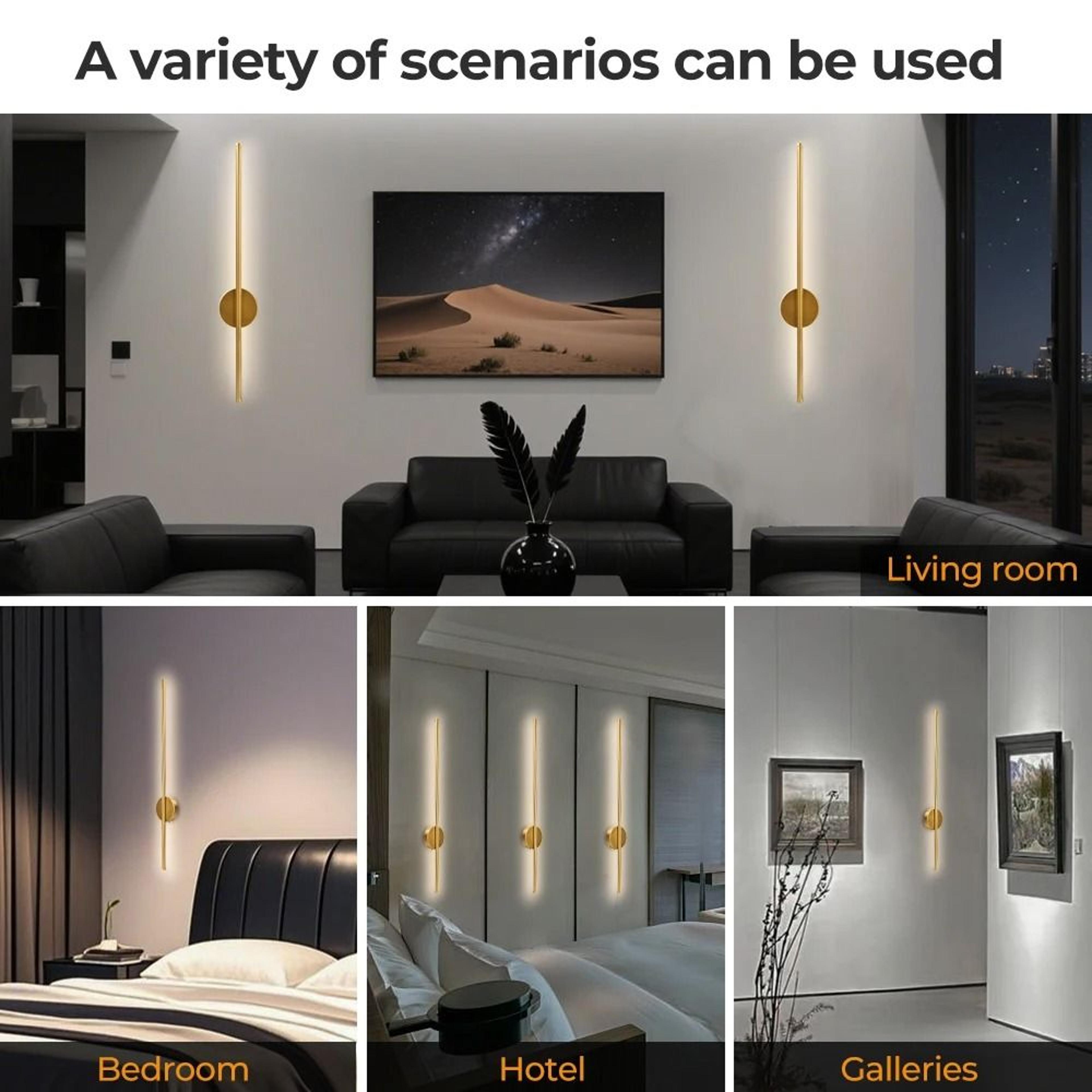 2 Piece Magnetic Rechargeable Wall Lamp Wireless LED Sconce Set 4