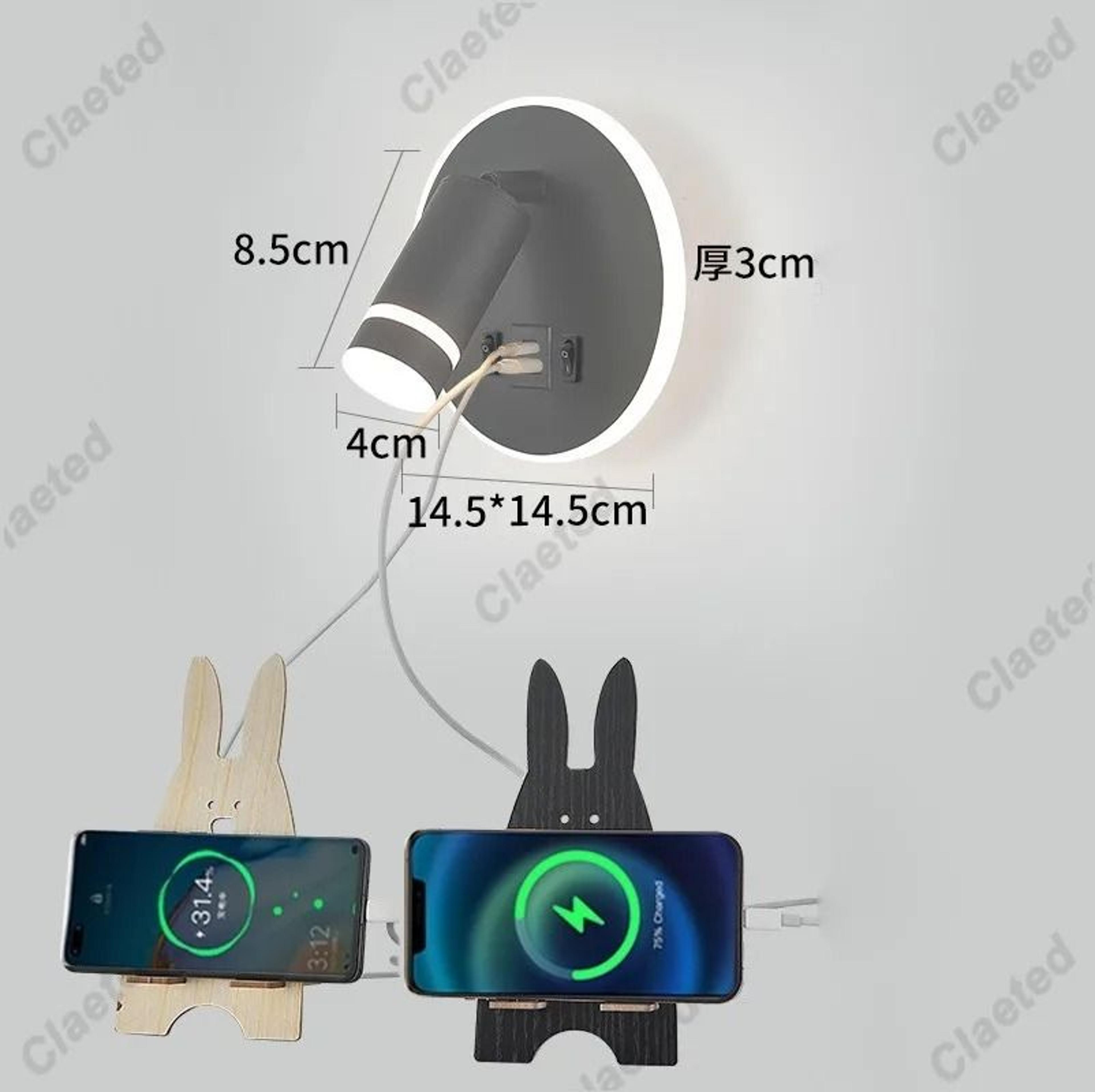 Adjustable LED Bedside Reading Light With USB Charging Port 8
