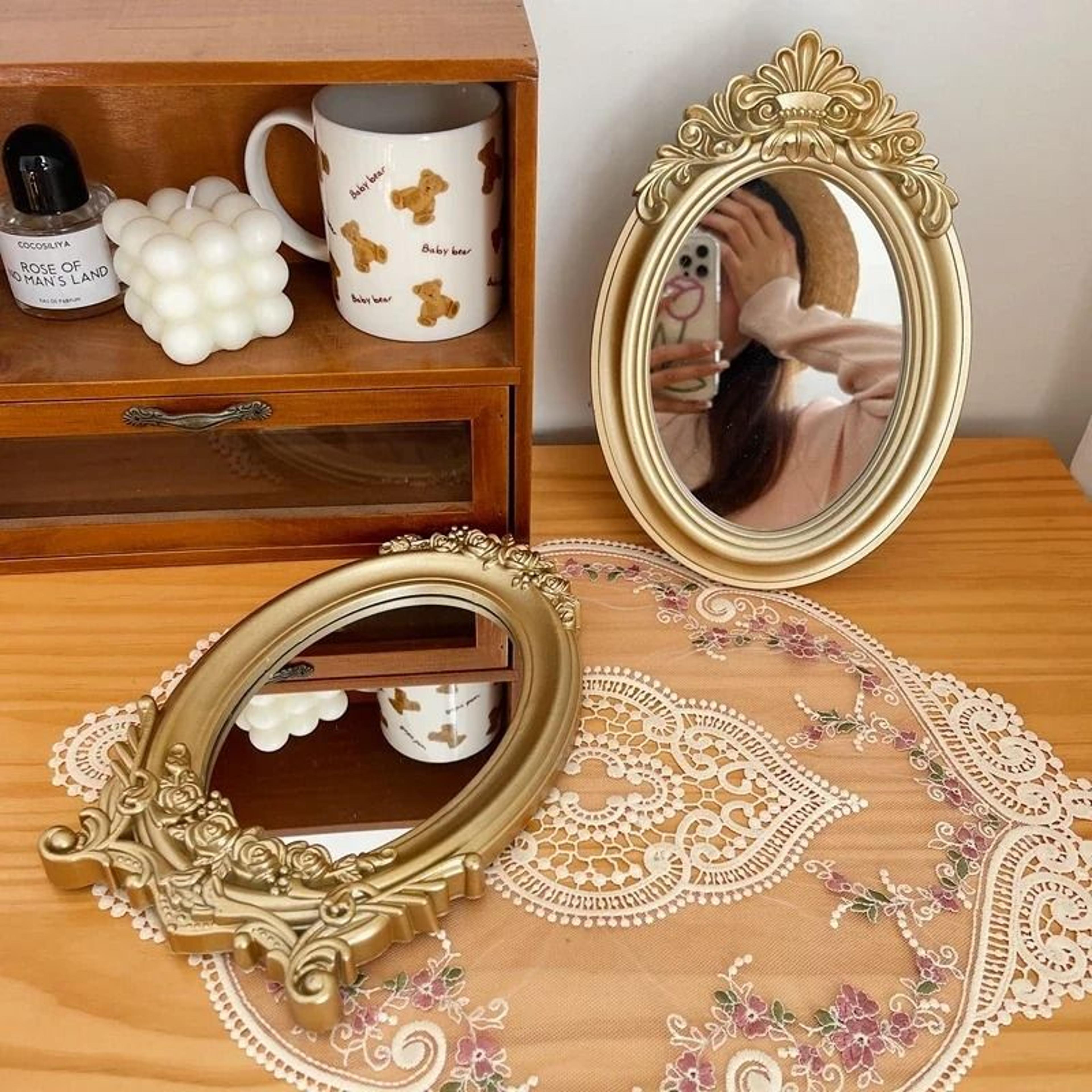 French Palace Vintage Gold Table Mirror Ornate Vanity And Decorative Mirror 7