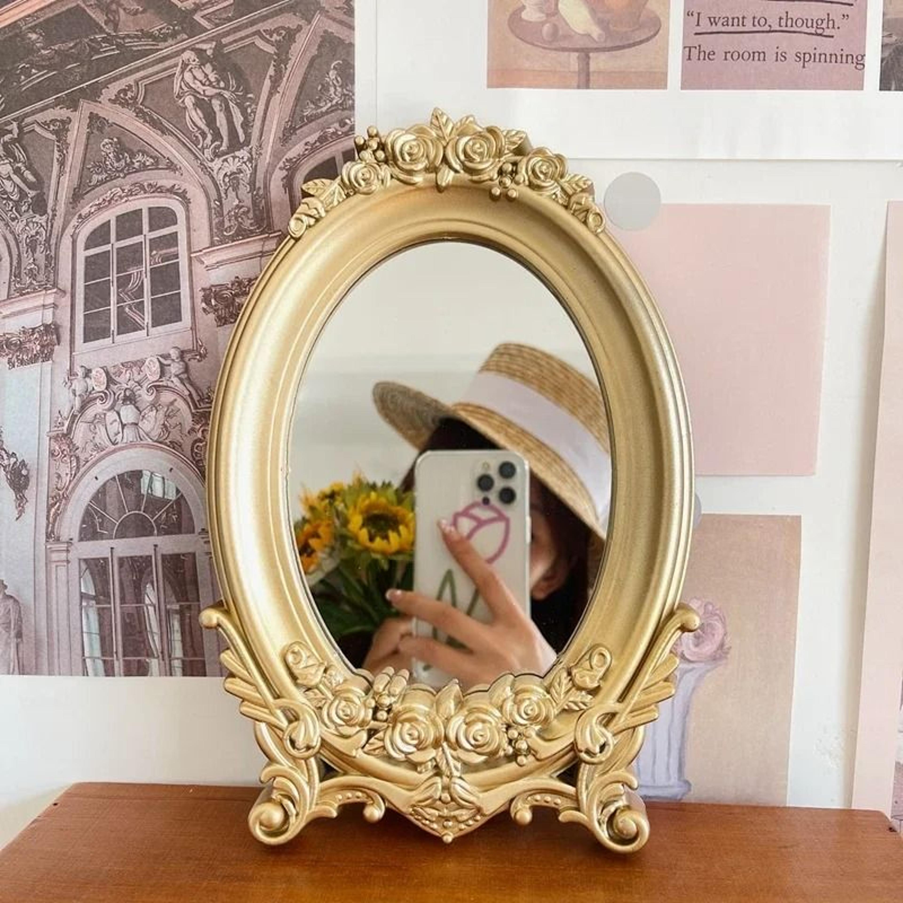 French Palace Vintage Gold Table Mirror Ornate Vanity And Decorative Mirror 8