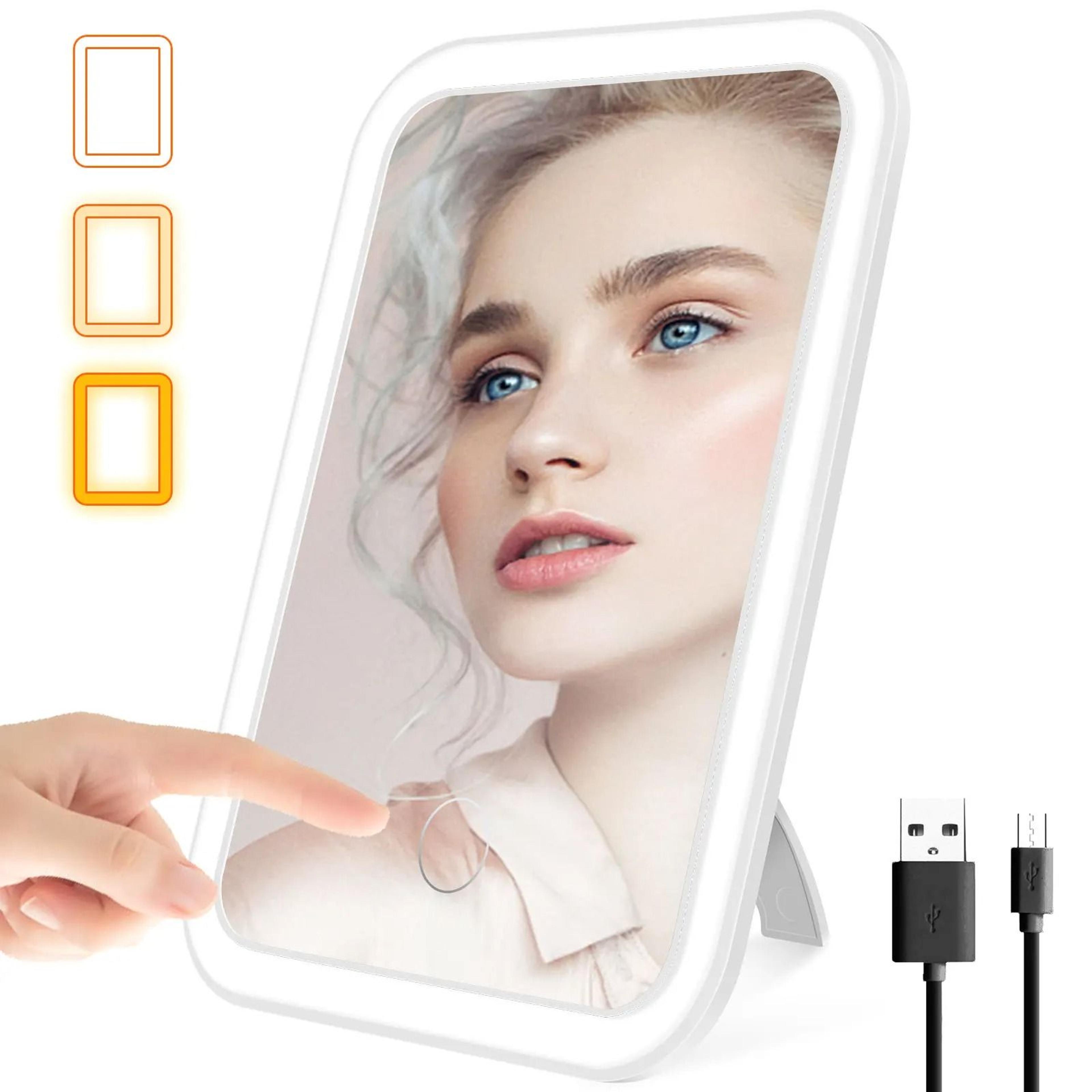 Glow Ready LED Makeup Mirror Dimmable 3 Color Foldable Travel Vanity Mirror 1