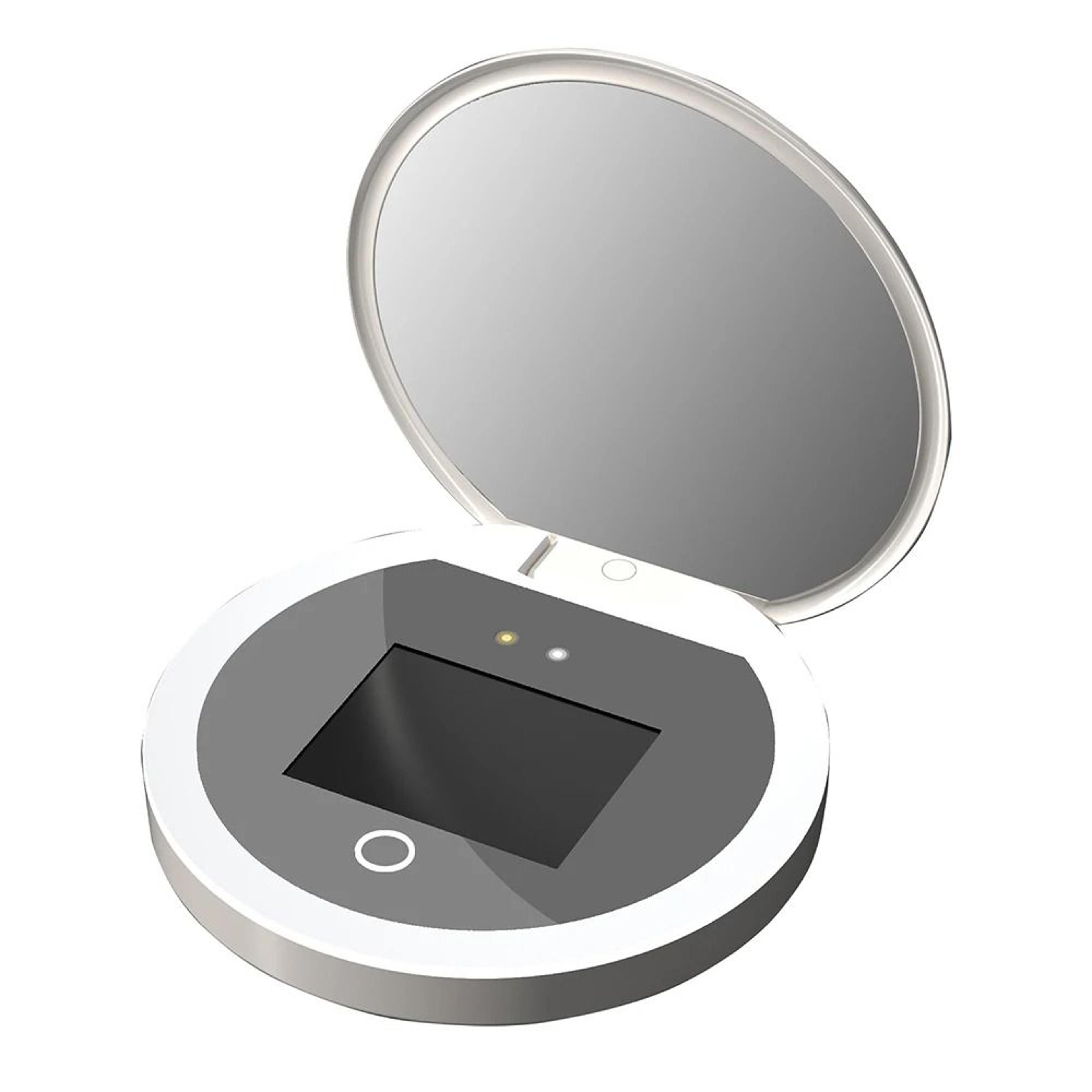 TJMIR SmartUV Sunscreen Test Mirror Portable LED Travel Makeup Mirror 1