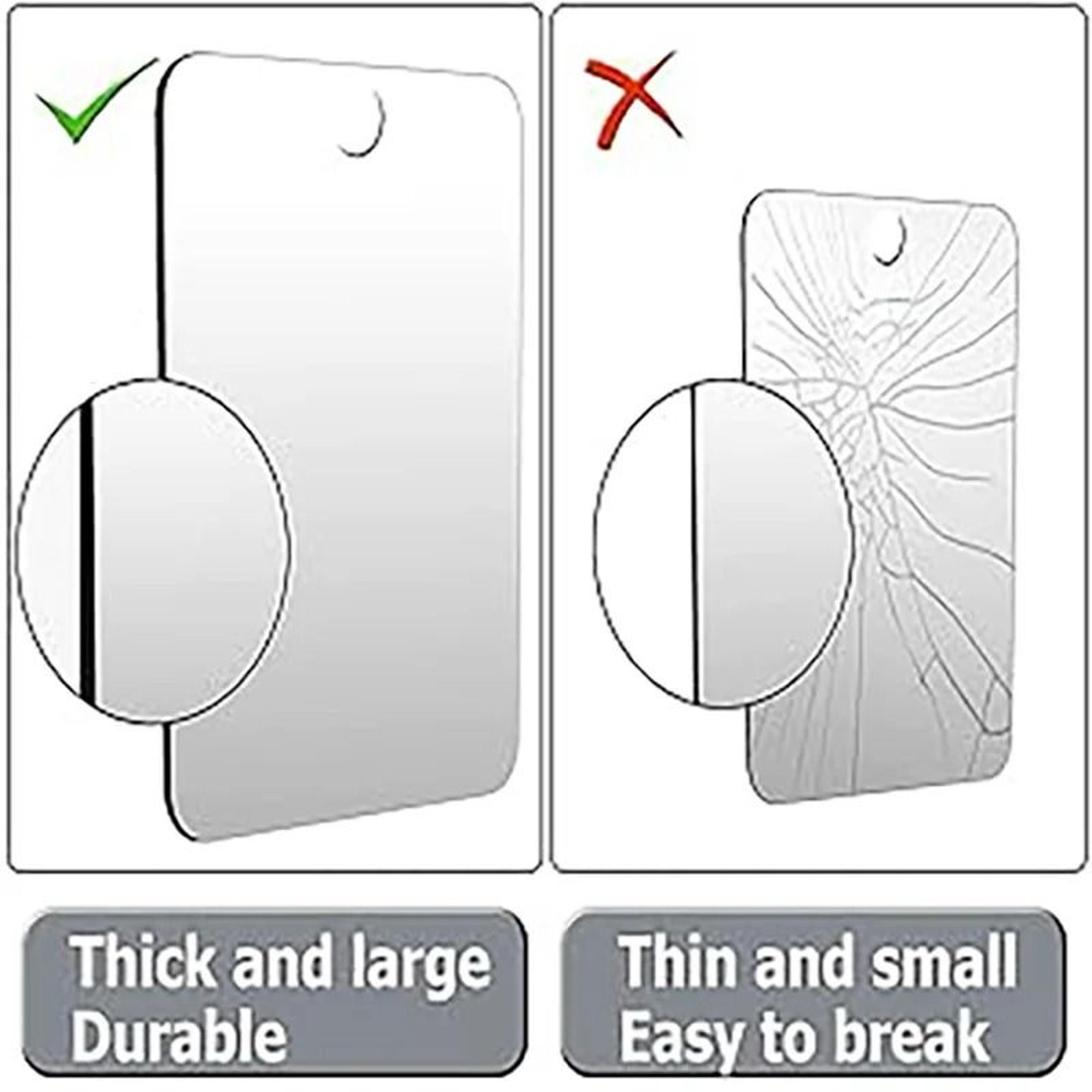 Large Fogless Shaving Mirror 30cm Unbreakable Acrylic Portable Travel Mirror 6