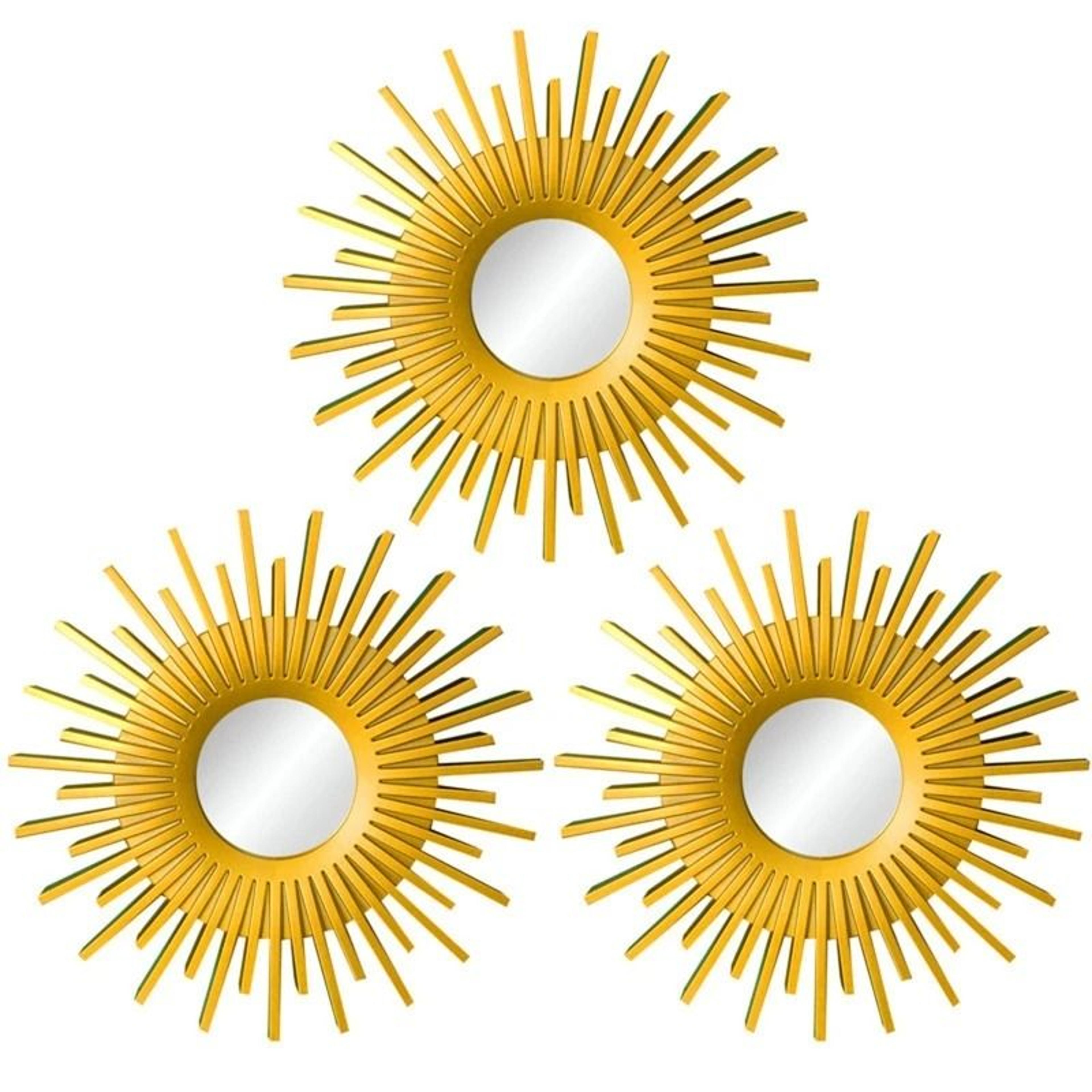 Elegant Gold Round Wall Mirror Set Decorative Hanging Mirrors For Home 1