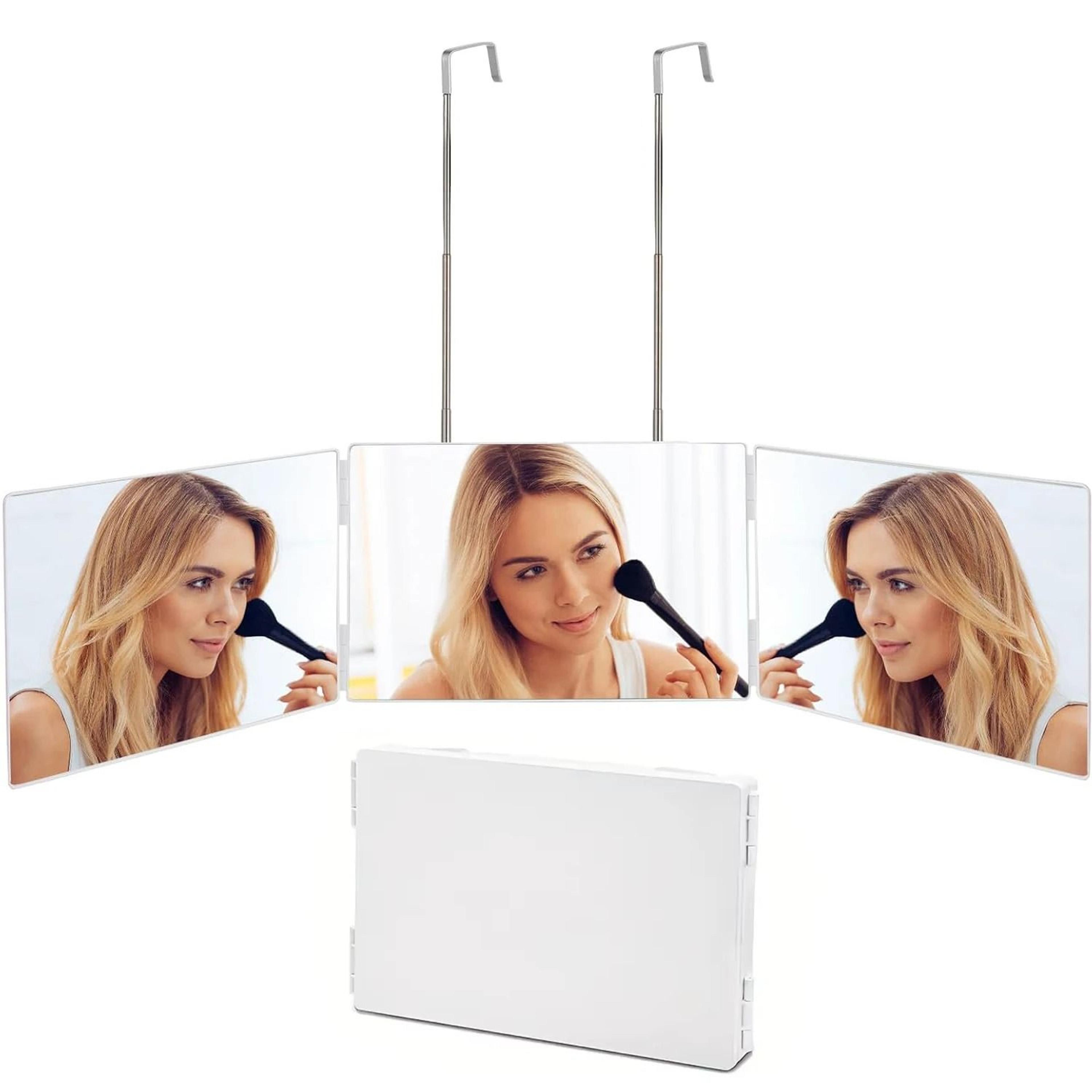 360 View 3 Way Haircut Mirror Adjustable Telescoping Hook Grooming Mirror 1