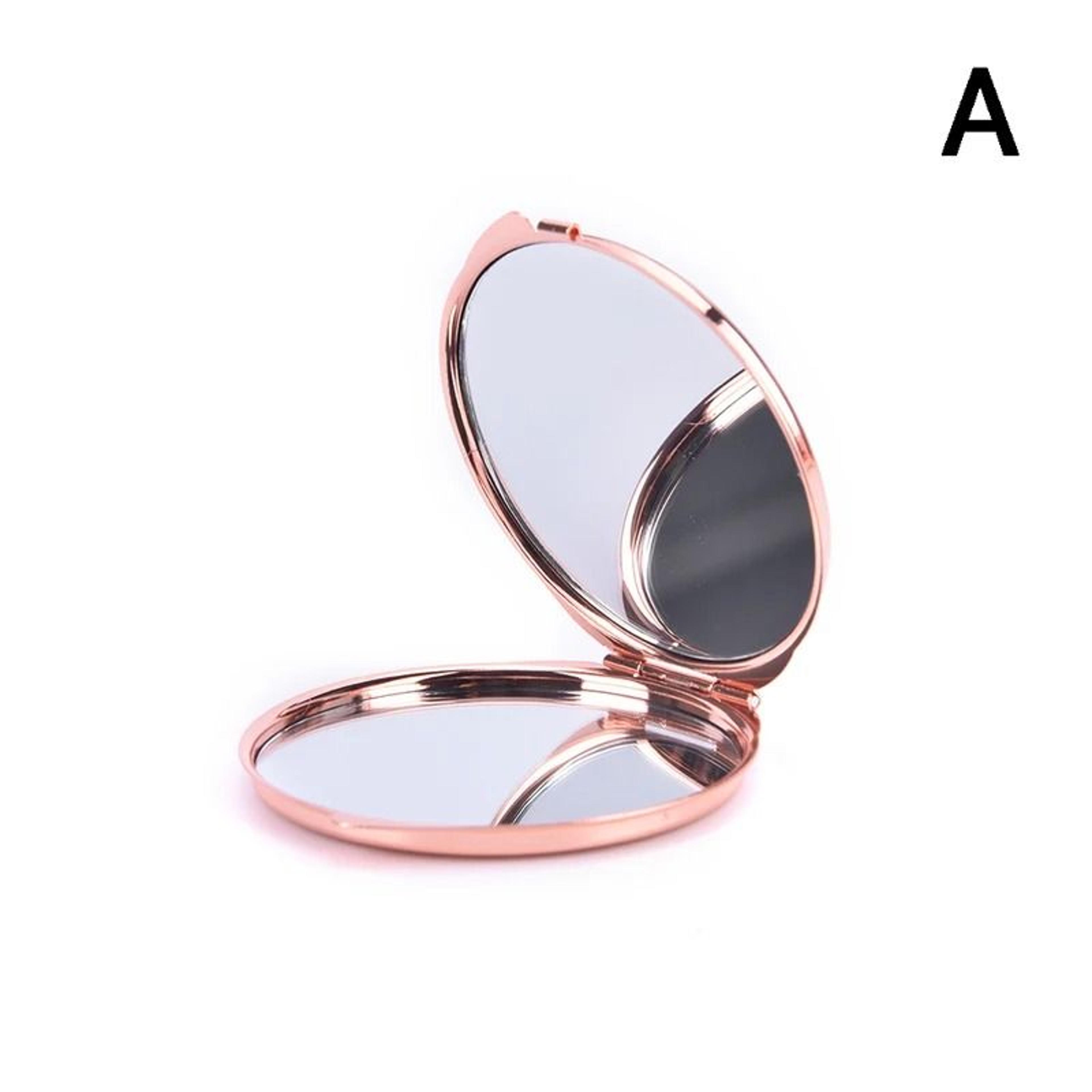 Portable Stainless Steel Pocket Mirror Folding Compact Makeup Travel Beauty Mirror 7