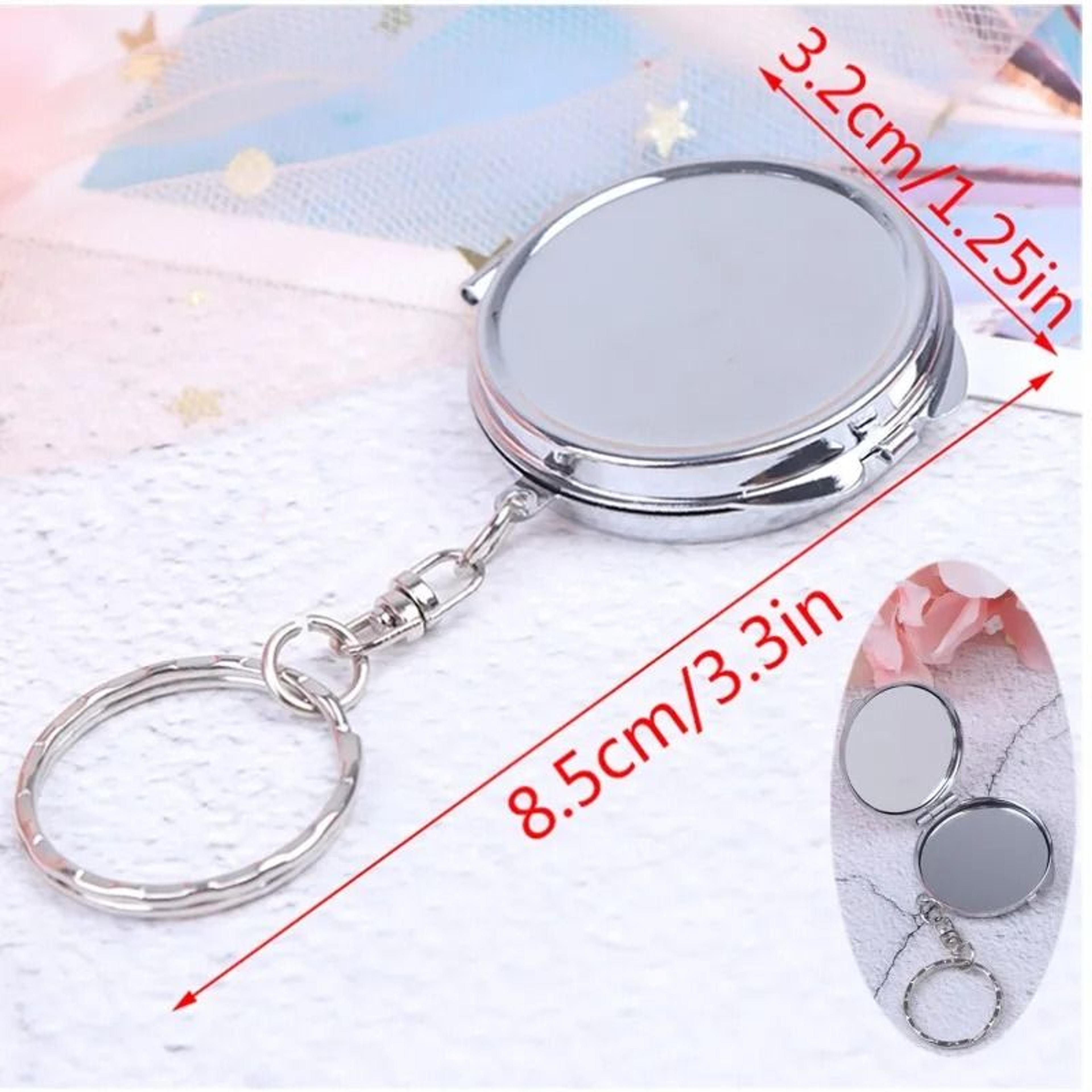 Portable Stainless Steel Pocket Mirror Folding Compact Makeup Travel Beauty Mirror 5