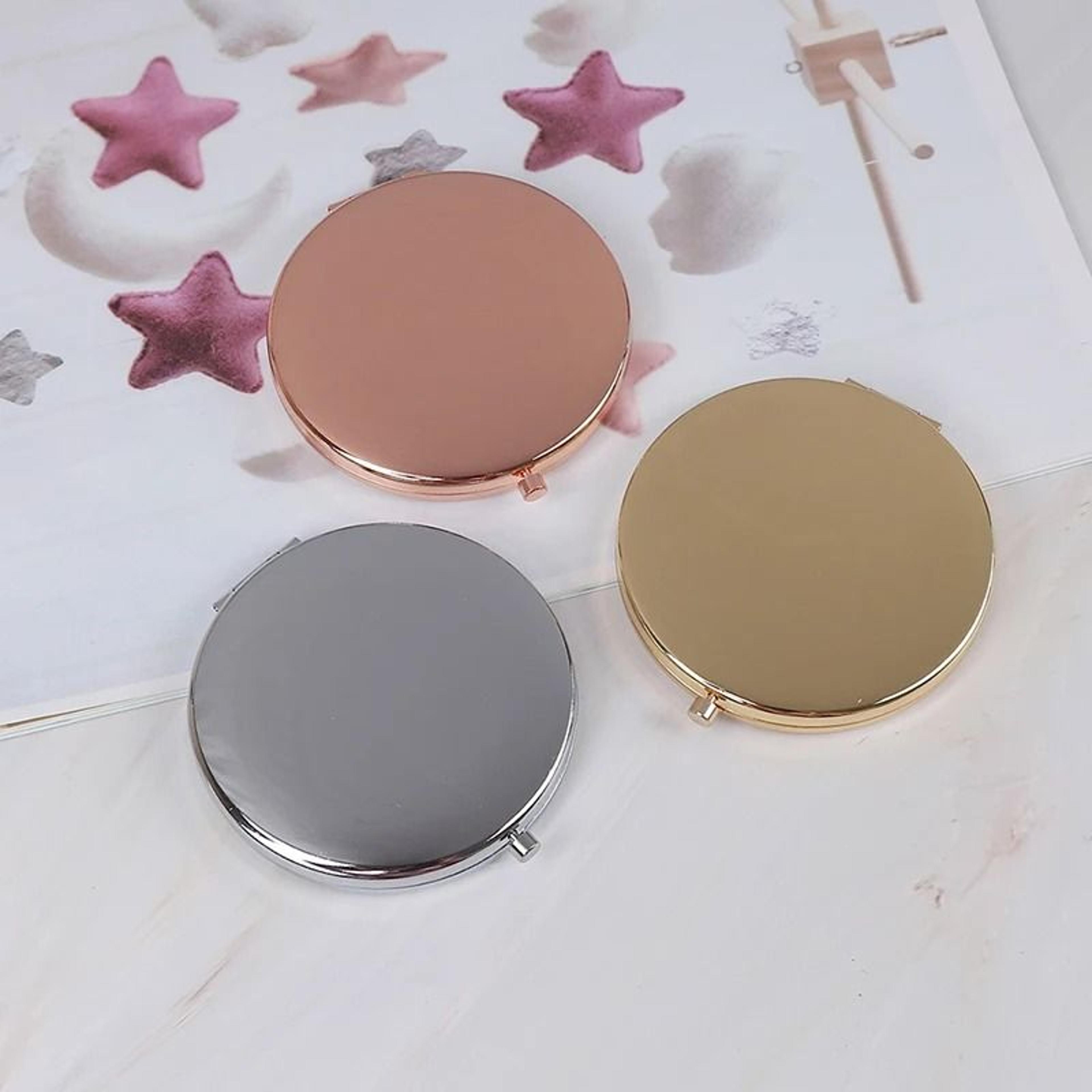 Portable Stainless Steel Pocket Mirror Folding Compact Makeup Travel Beauty Mirror 18