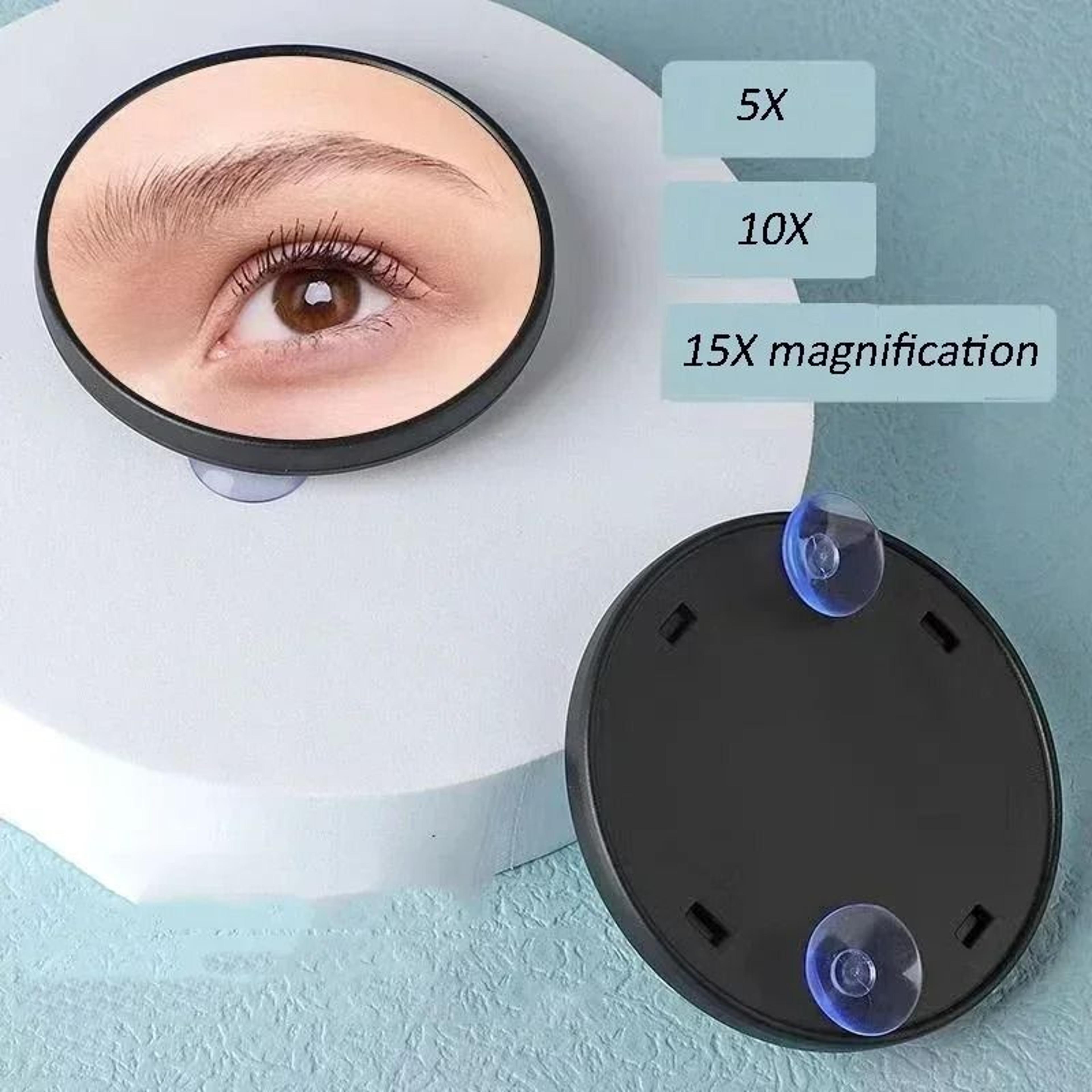 Precision Magnifying Makeup Mirror 5X 10X 15X Suction Cup Travel Mirror 5