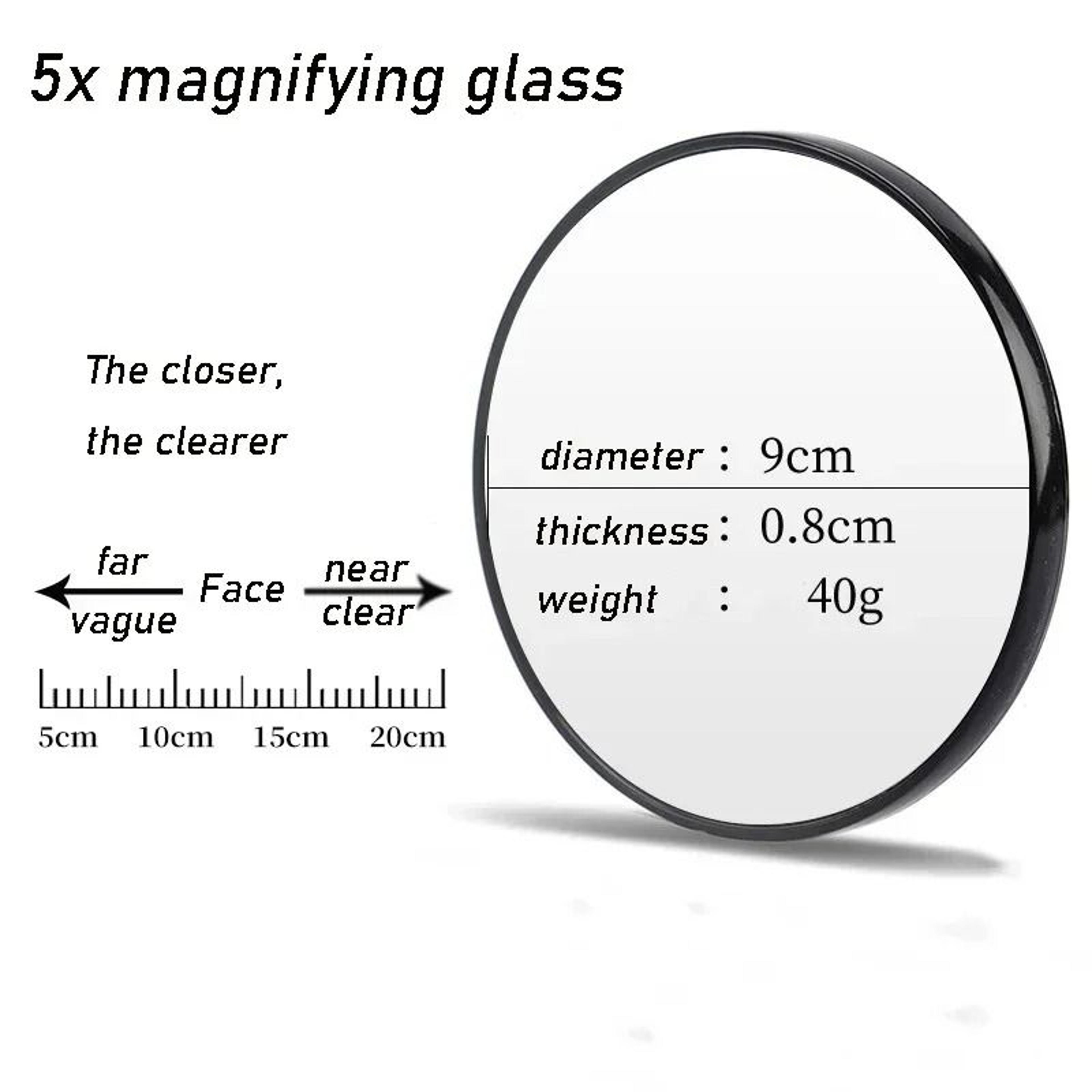 Precision Magnifying Makeup Mirror 5X 10X 15X Suction Cup Travel Mirror 7
