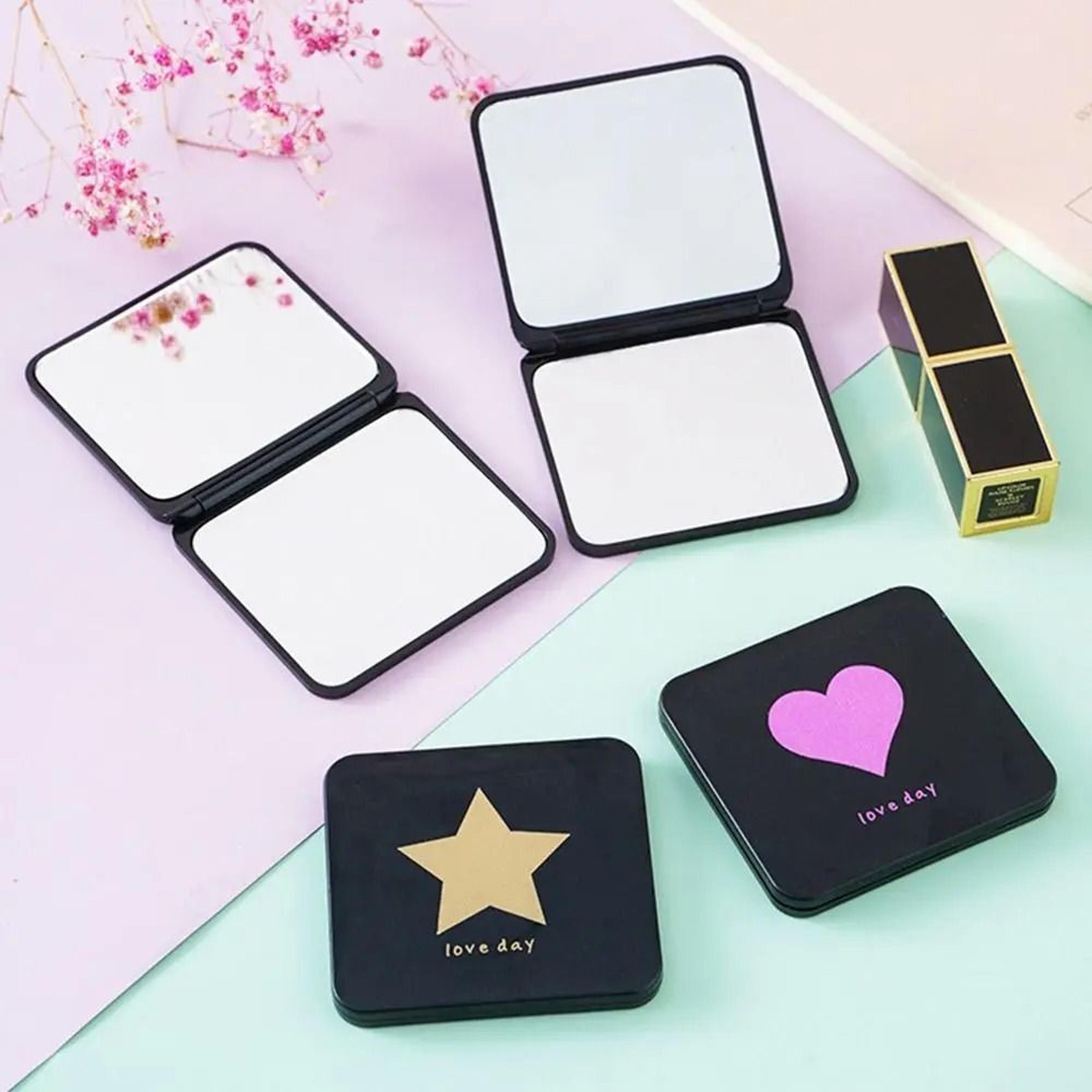 Durable Double Sided Pocket Mirror Square Foldable Travel Makeup Mirror 8