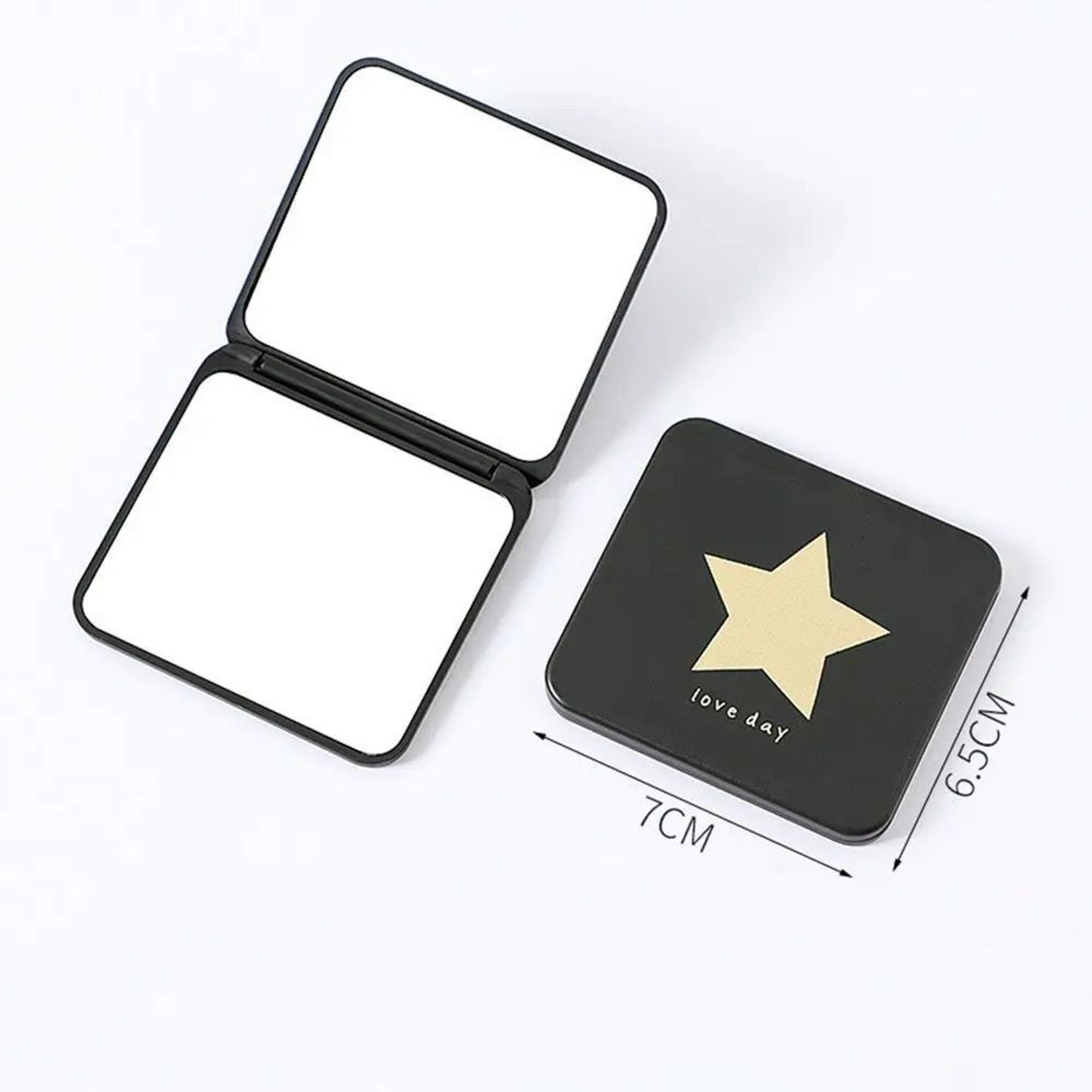 Durable Double Sided Pocket Mirror Square Foldable Travel Makeup Mirror 5