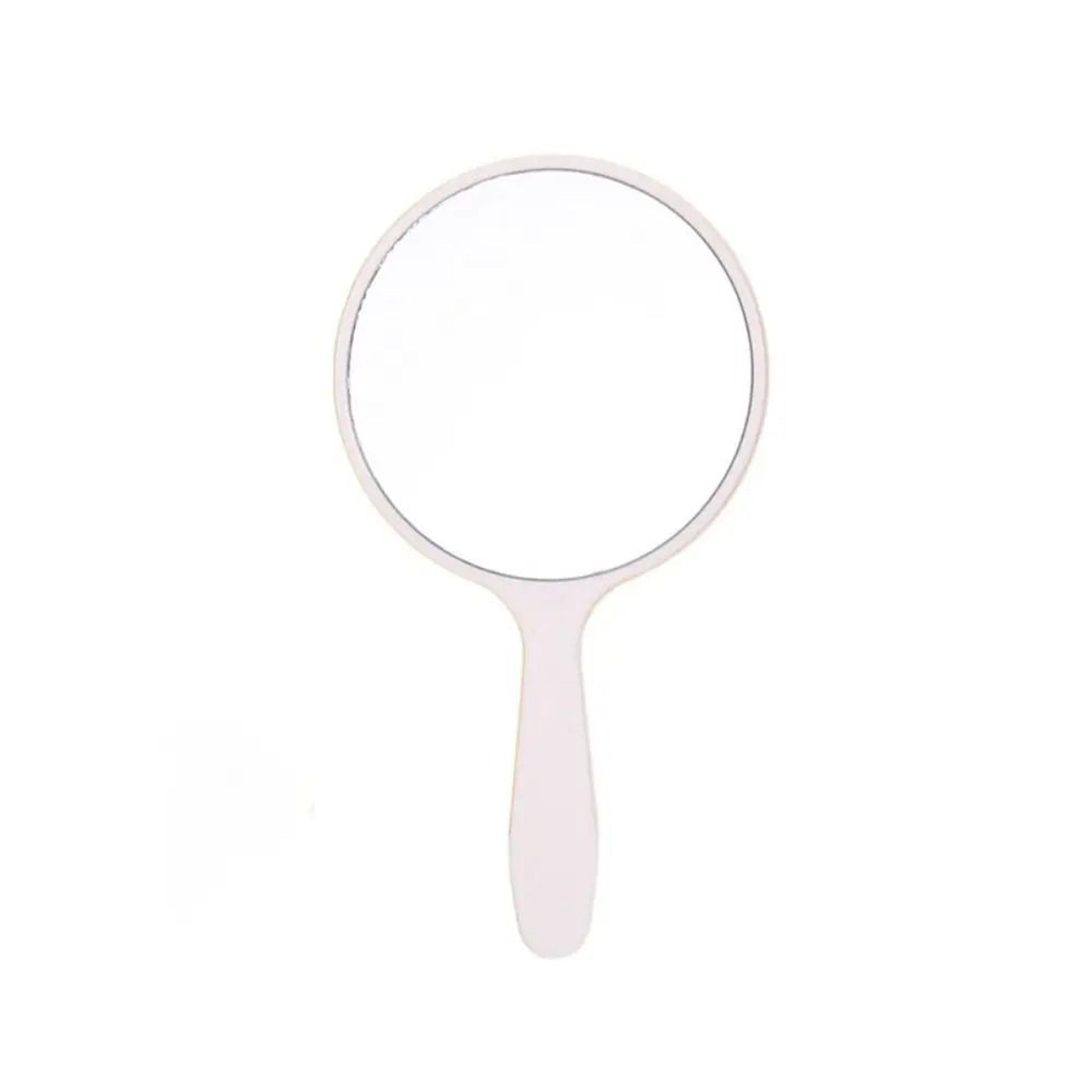 Cute Round Handheld Makeup Mirror Anti Fall Portable Beauty Hand Mirror 3
