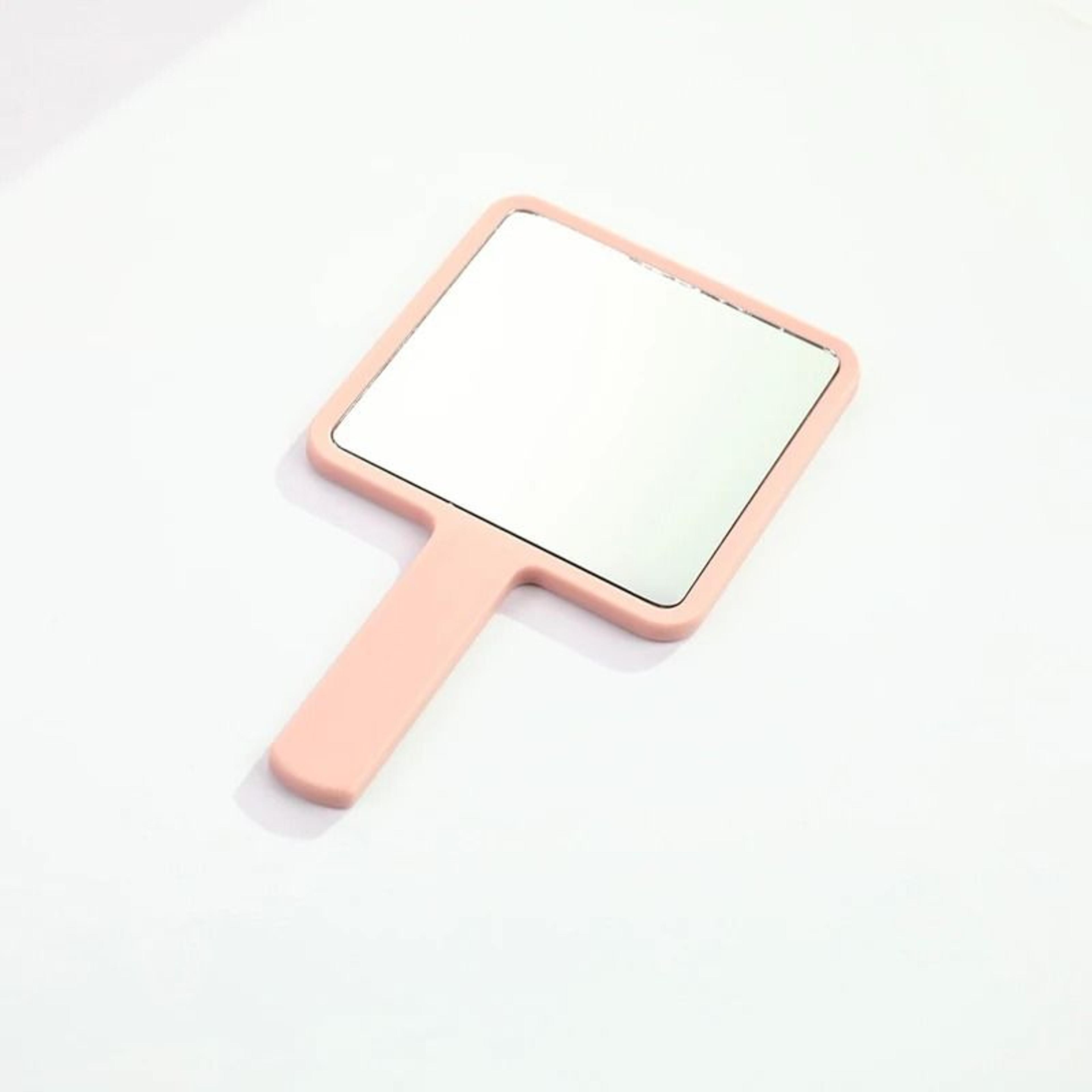 Square Handheld Makeup Mirror Portable Vanity Mirror With Comfortable Handle 9