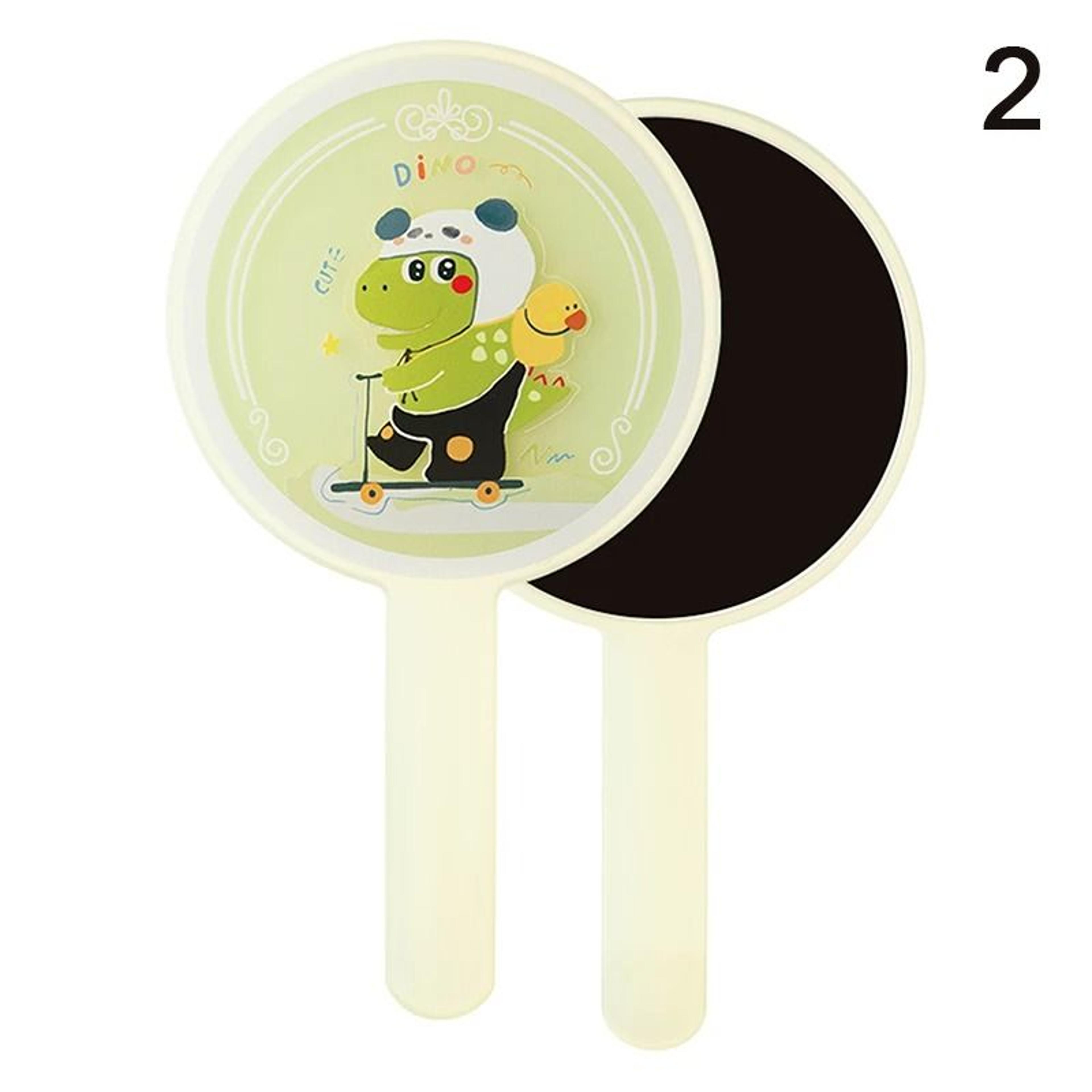 Heart Shaped Makeup Mirror Portable Metallic Handheld Vanity Mirror 2