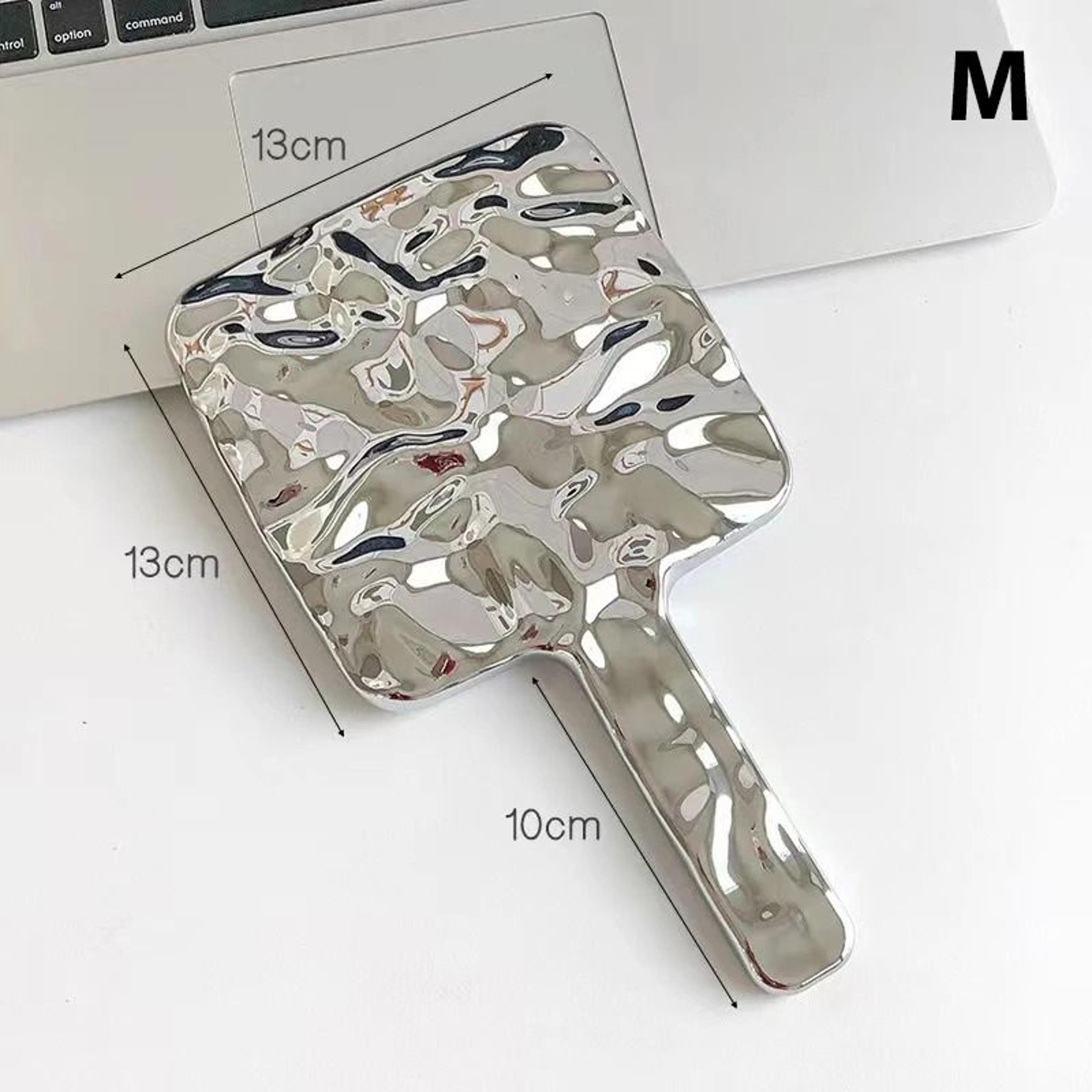Heart Shaped Makeup Mirror Portable Metallic Handheld Vanity Mirror 11