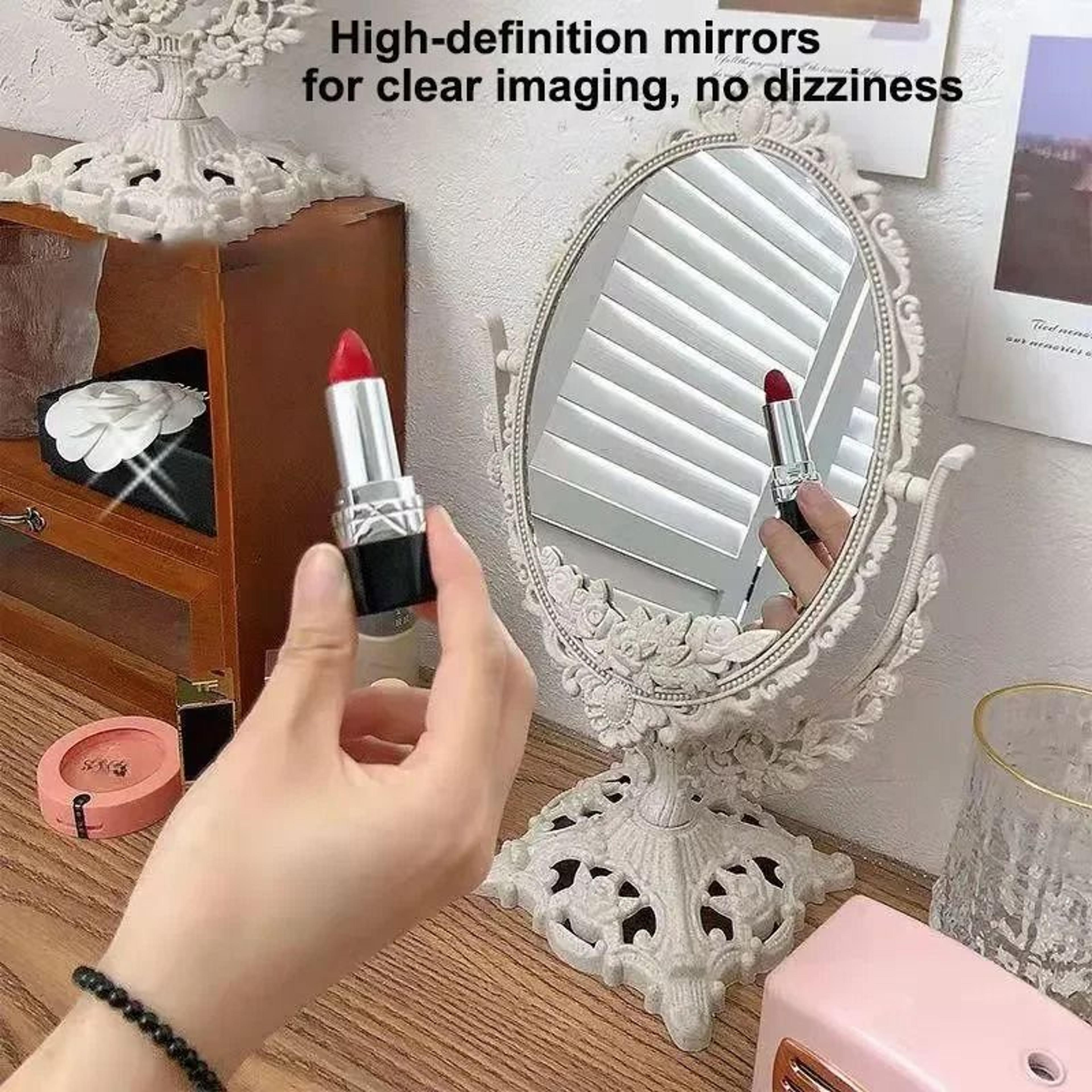 Vintage Vanity Mirror 360 Degree Rotating European Desktop Makeup Mirror 5