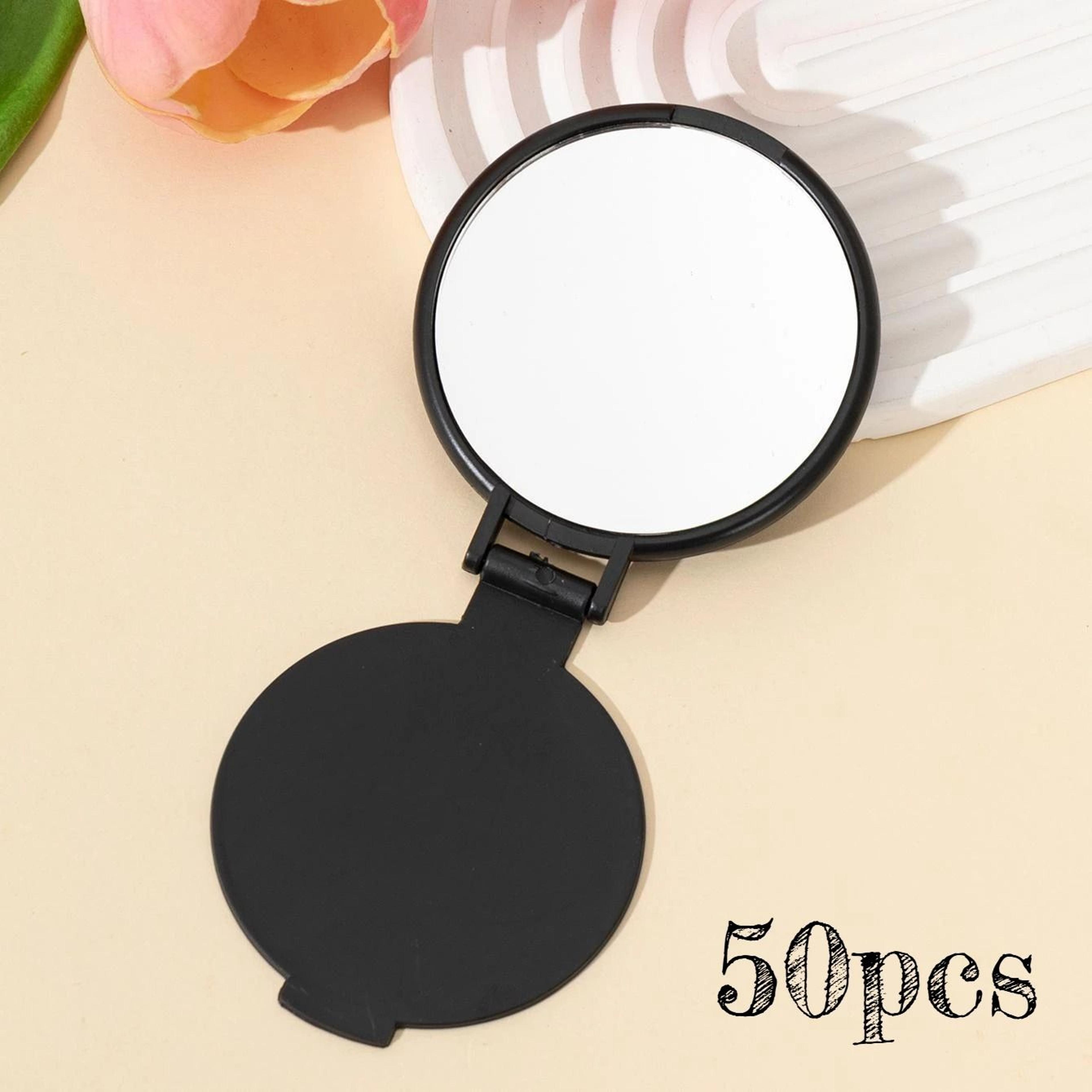 50 Piece Mini Compact Mirror Foldable Round Travel Makeup Mirrors 1
