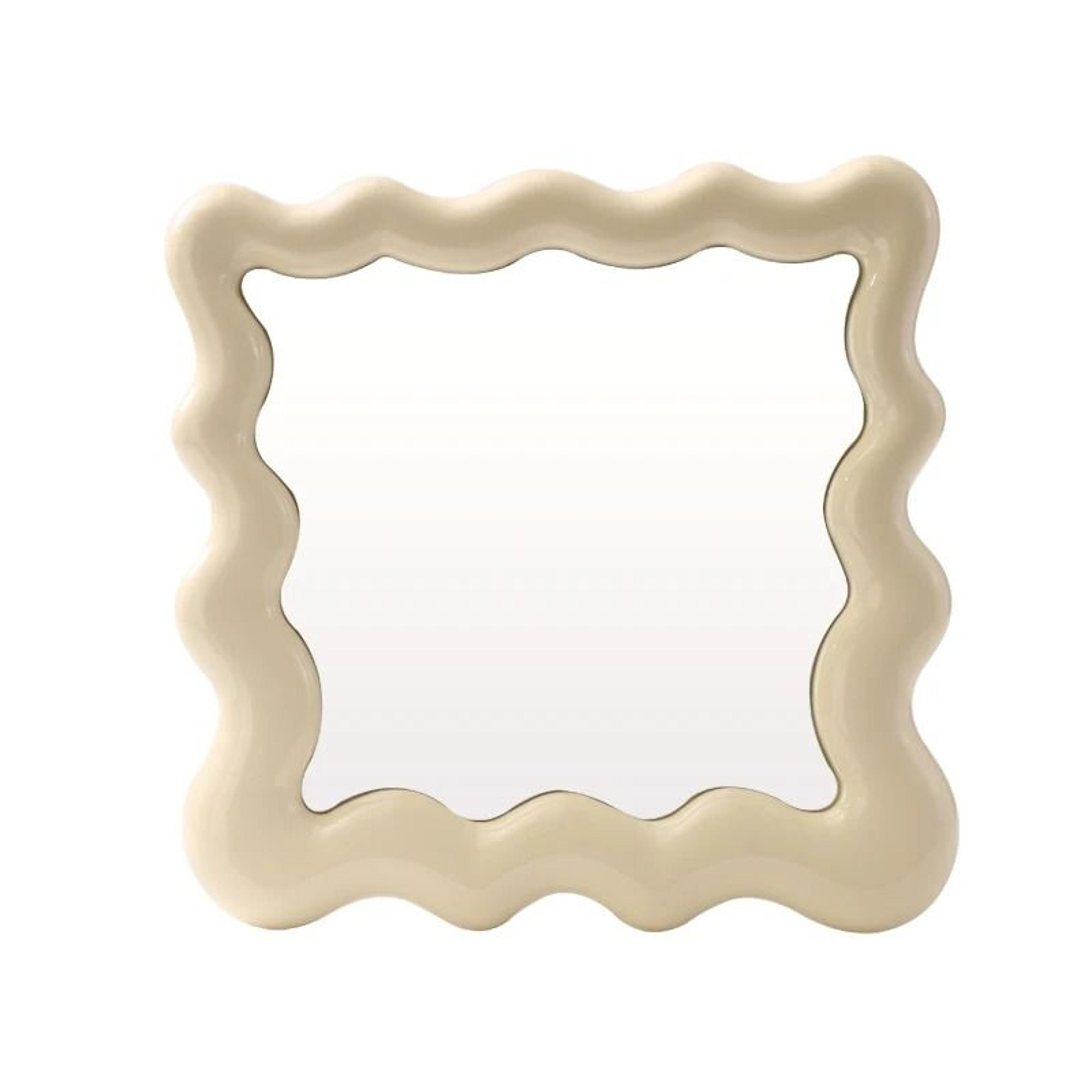 Square Corrugated Vanity Mirror Modern Decorative Desktop Makeup Mirror 7