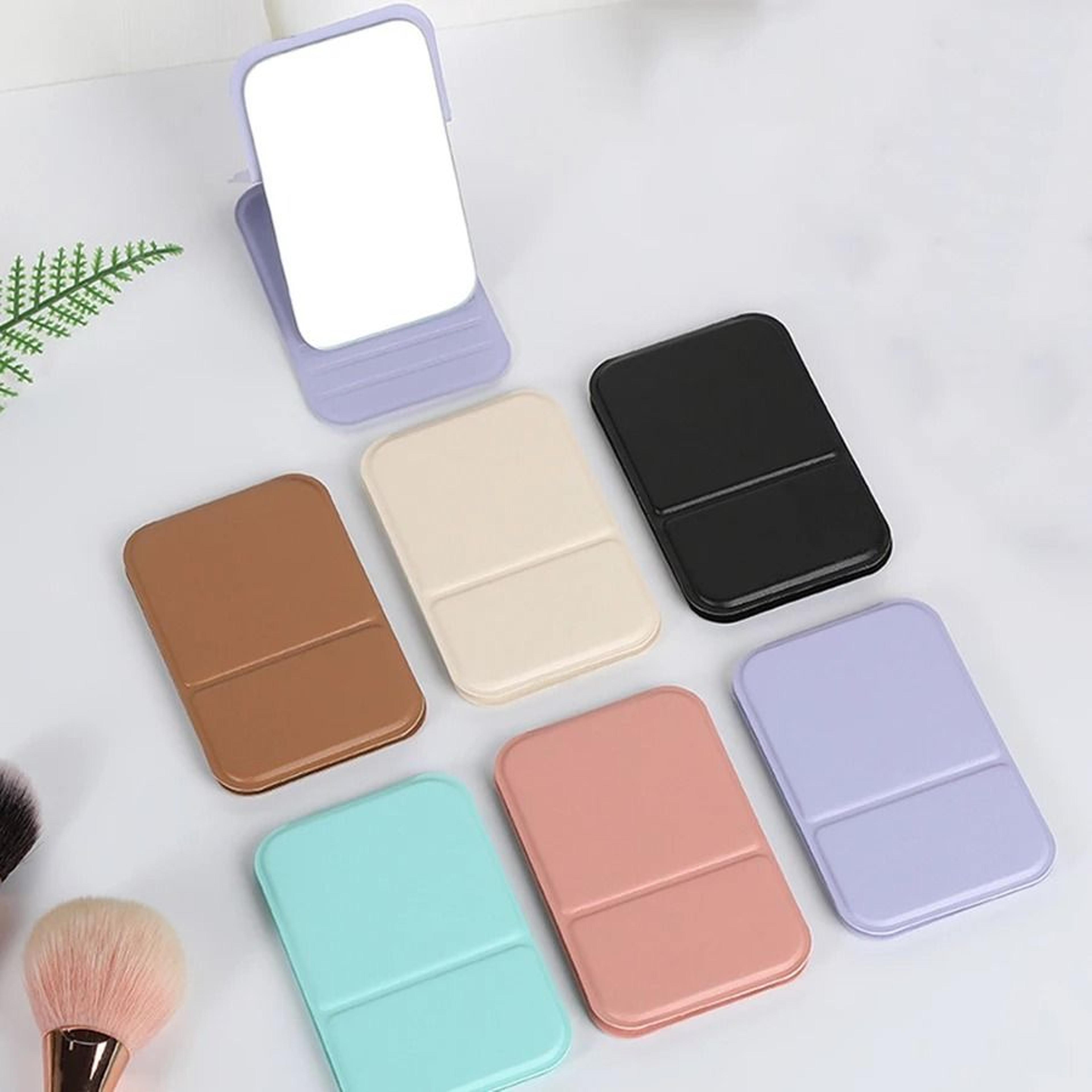 Personalized Folding Makeup Mirror Portable Standable Mini Travel Vanity Mirror 7