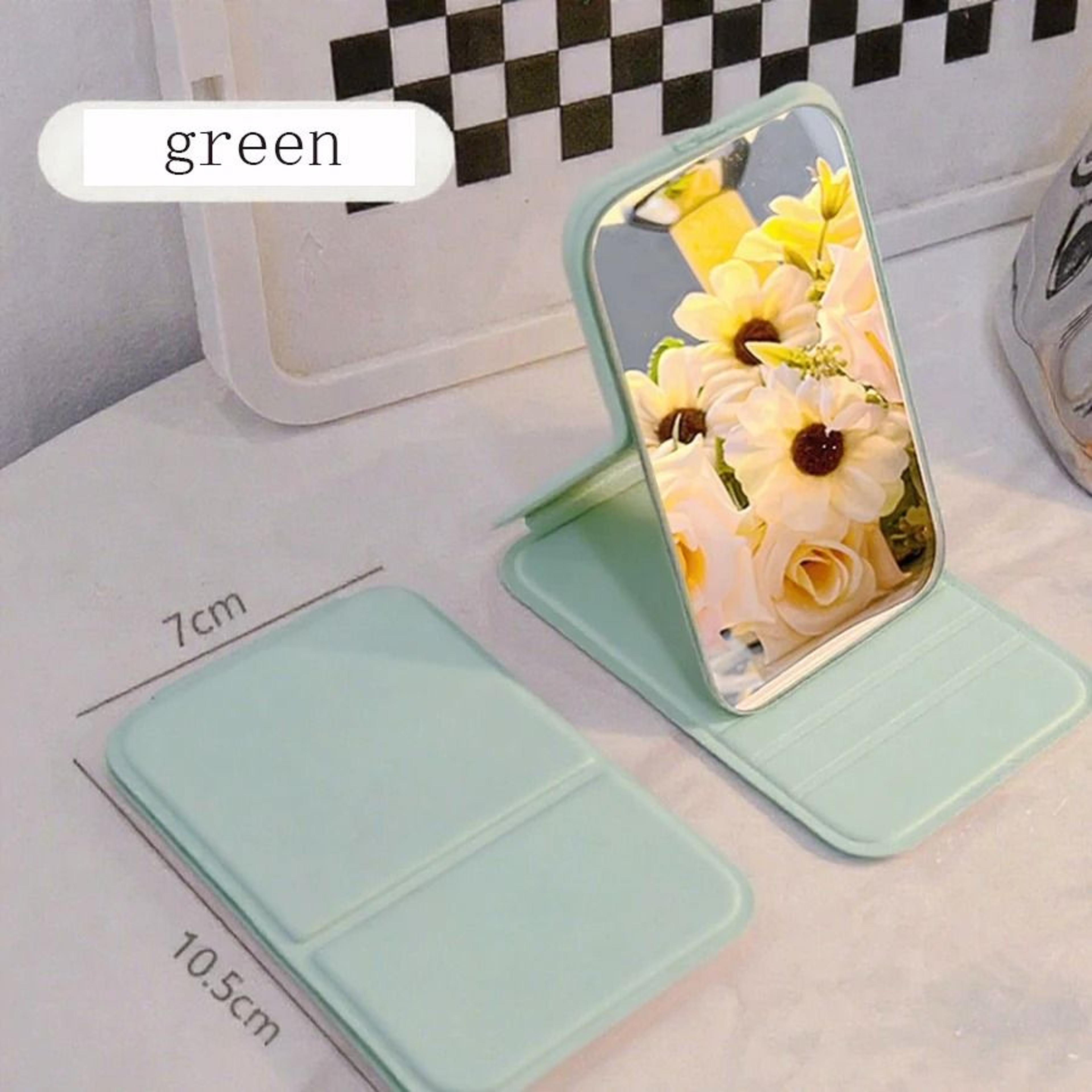 Personalized Folding Makeup Mirror Portable Standable Mini Travel Vanity Mirror 2