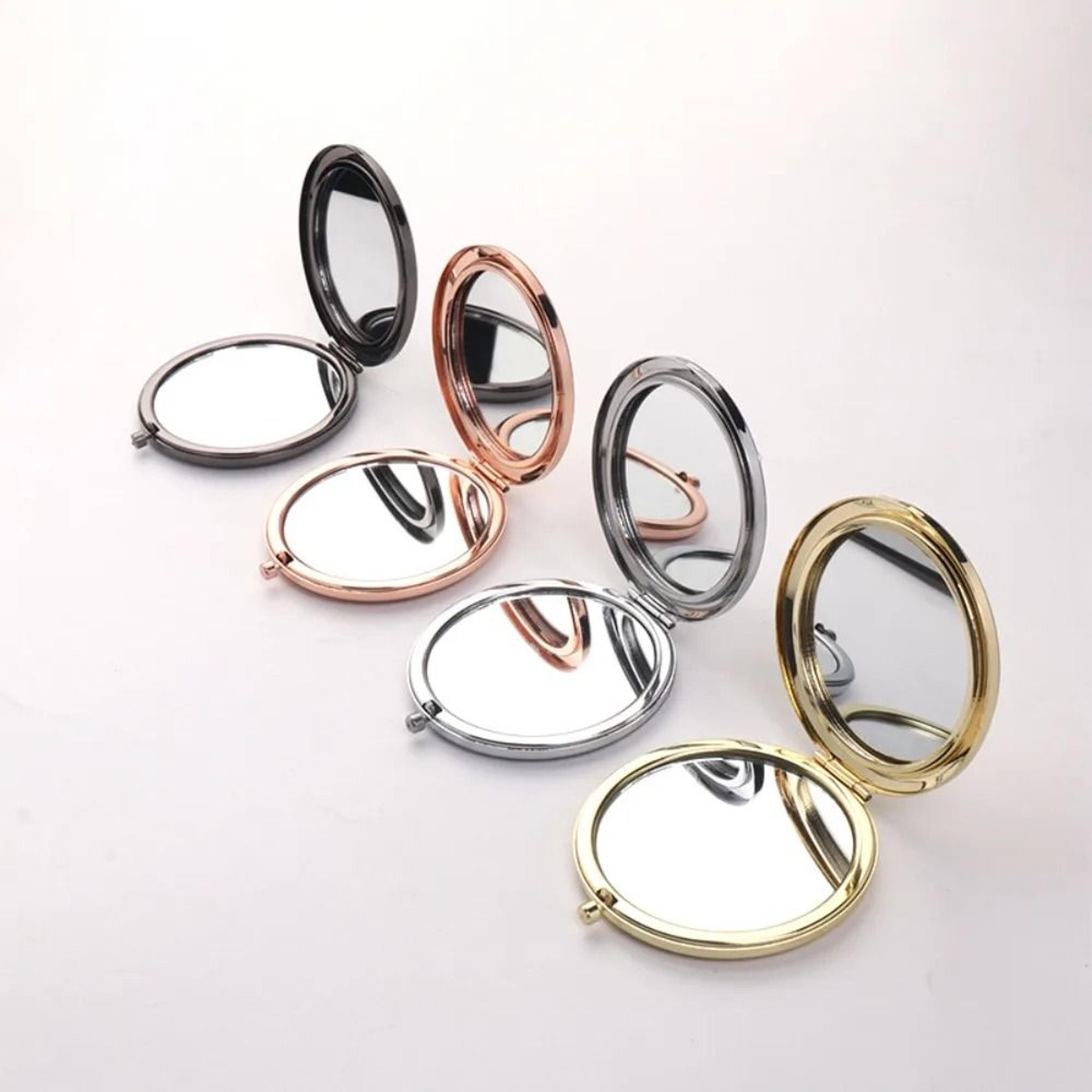 Double Sided Compact Mirror Portable Folding Magnifying Travel Makeup Mirror 10