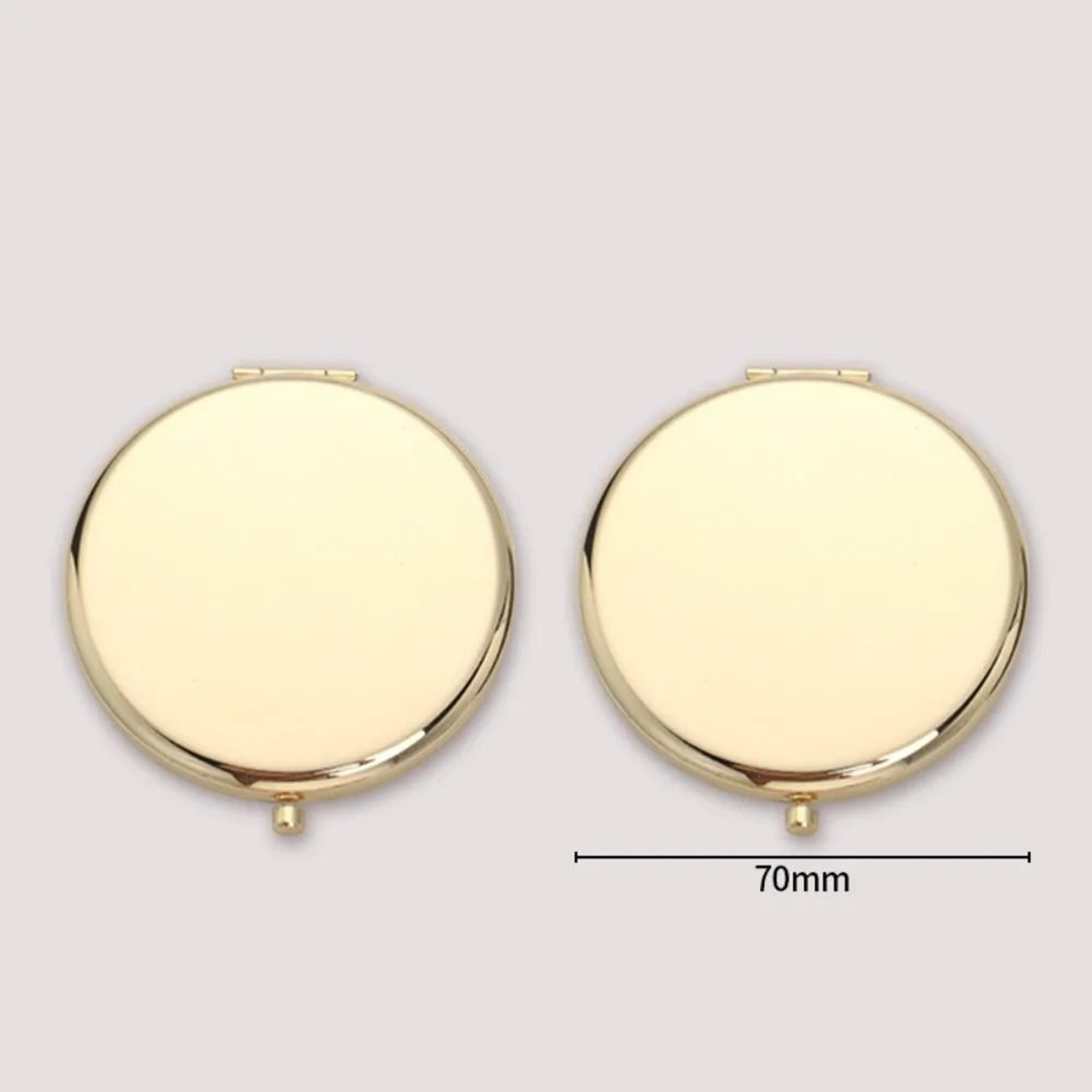 Double Sided Compact Mirror Portable Folding Magnifying Travel Makeup Mirror 4