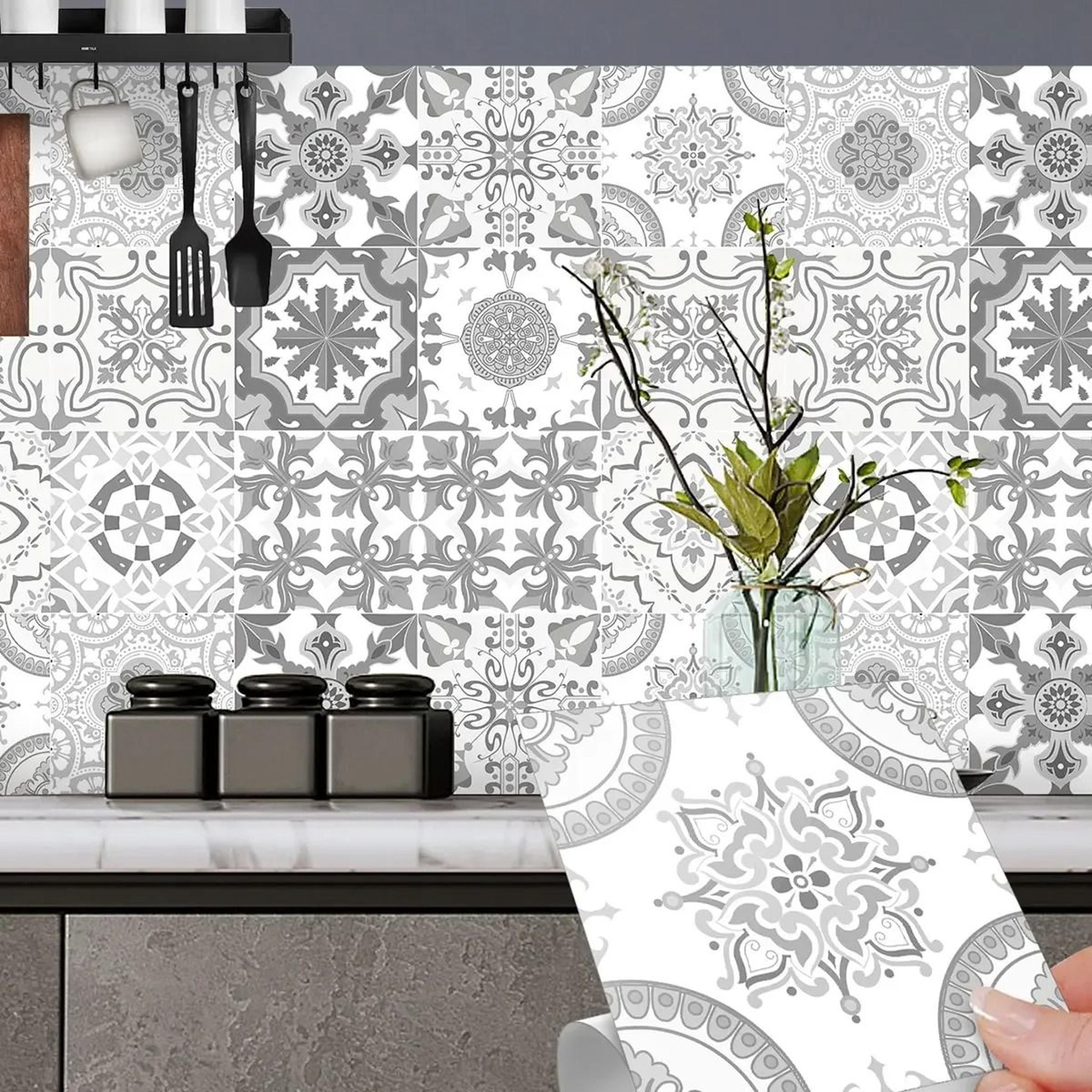 mosaicease moroccan tile stickers peel and stick tile stickers waterproof vinyl wall decals