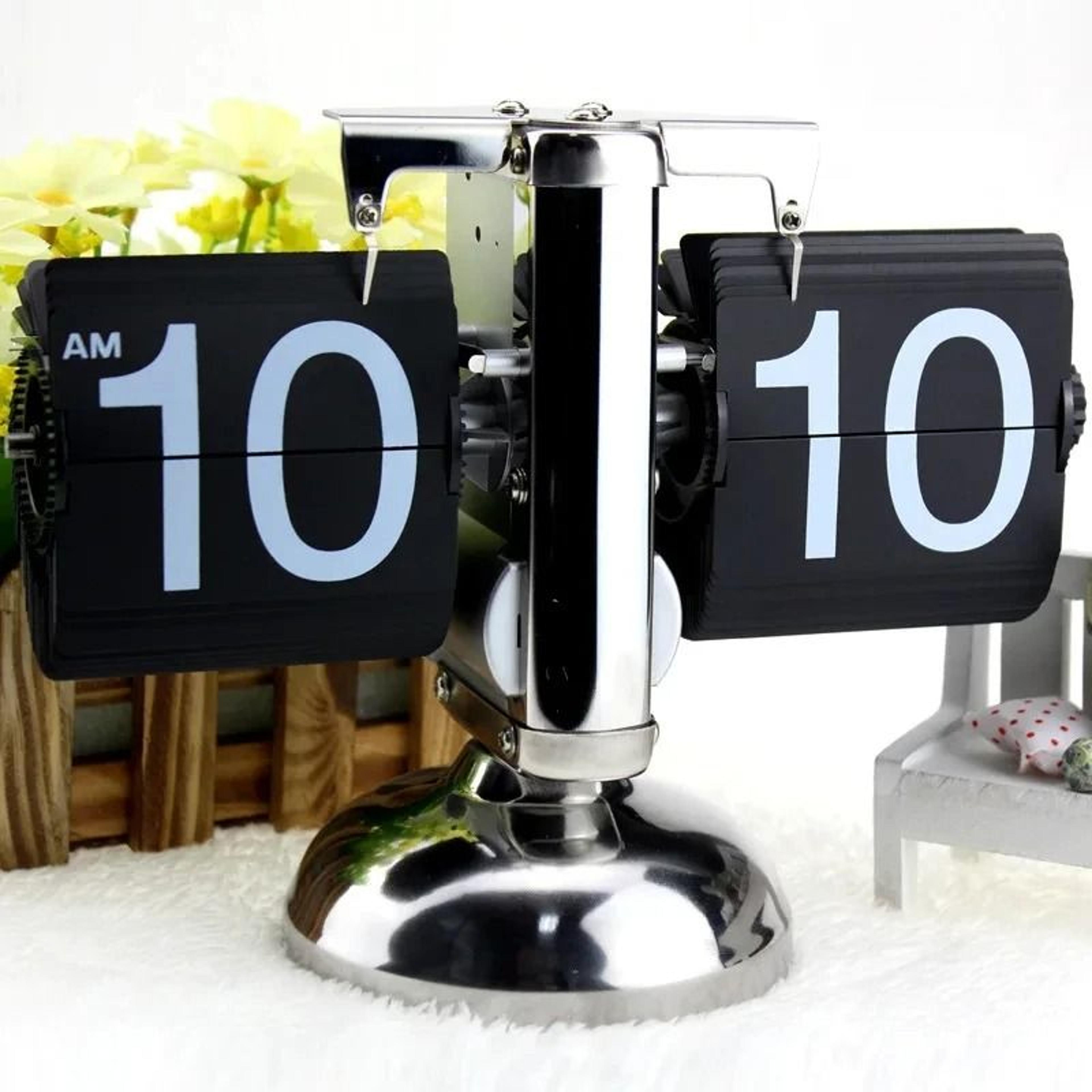 Vintage Automatic Flip Clock 12 24 Hour Retro Desk Clock 1