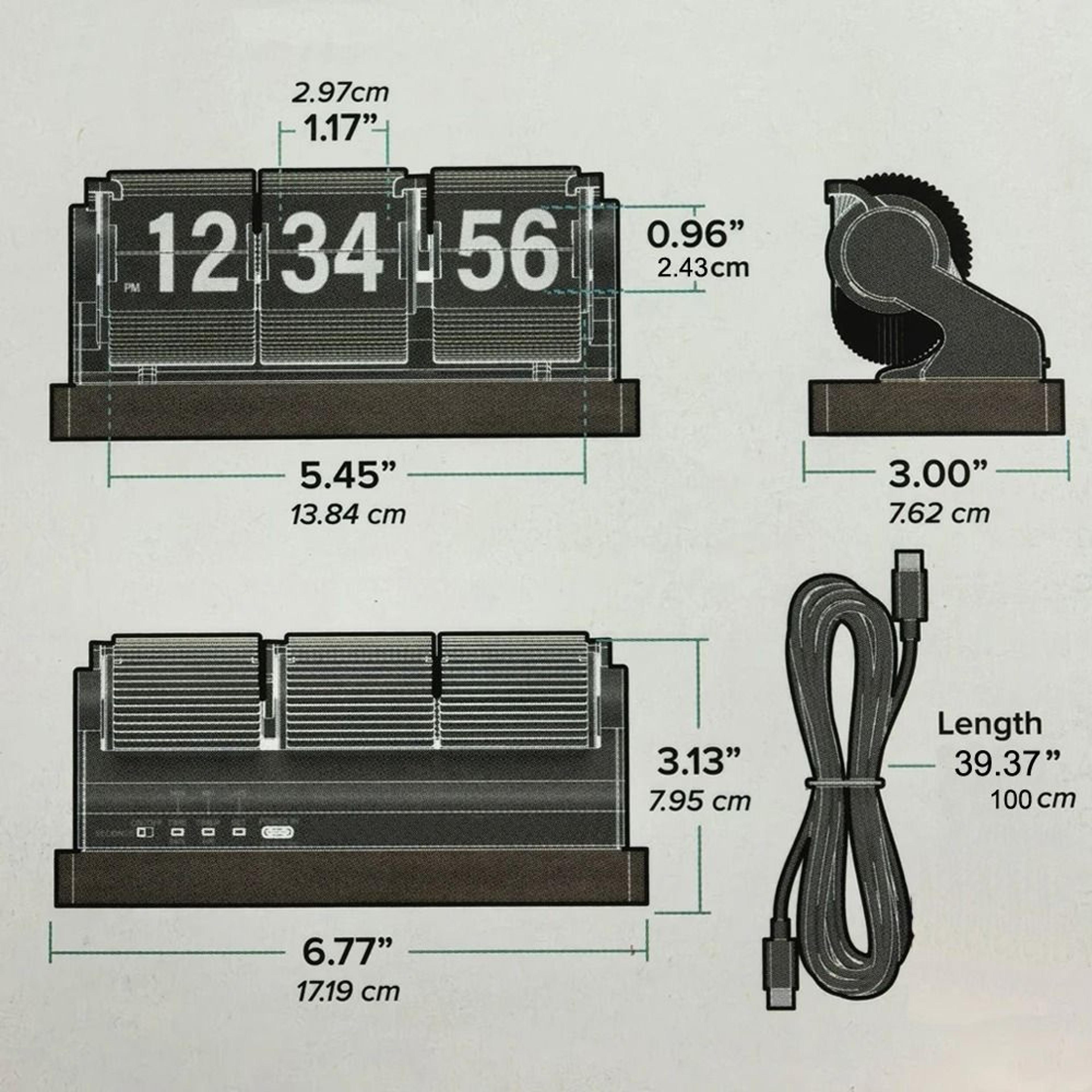 Wooden Automatic Flip Clock With Seconds Display And Timer 3