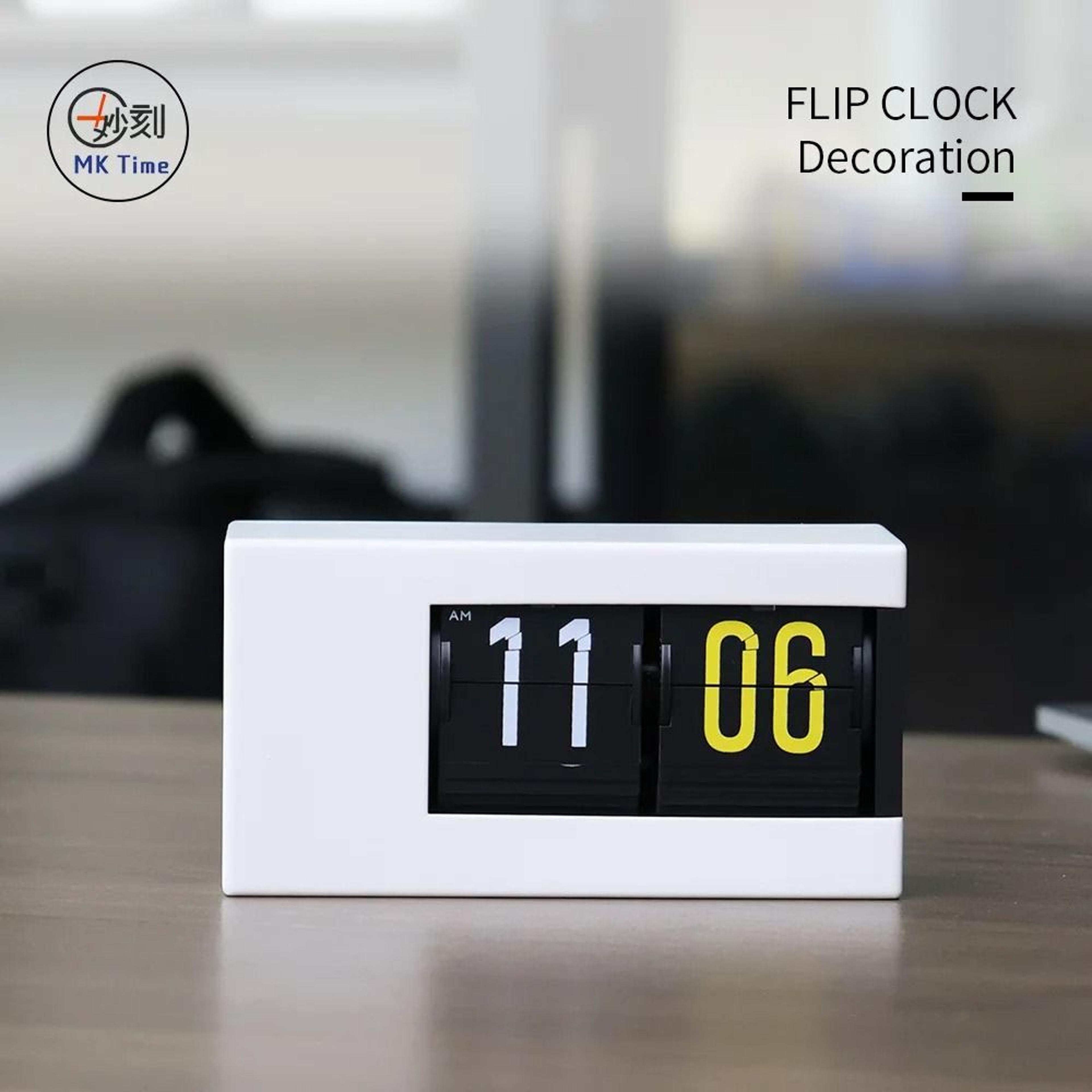 Vintage Automatic Flip Desk Alarm Clock Minimalist Retro Table Clock 9