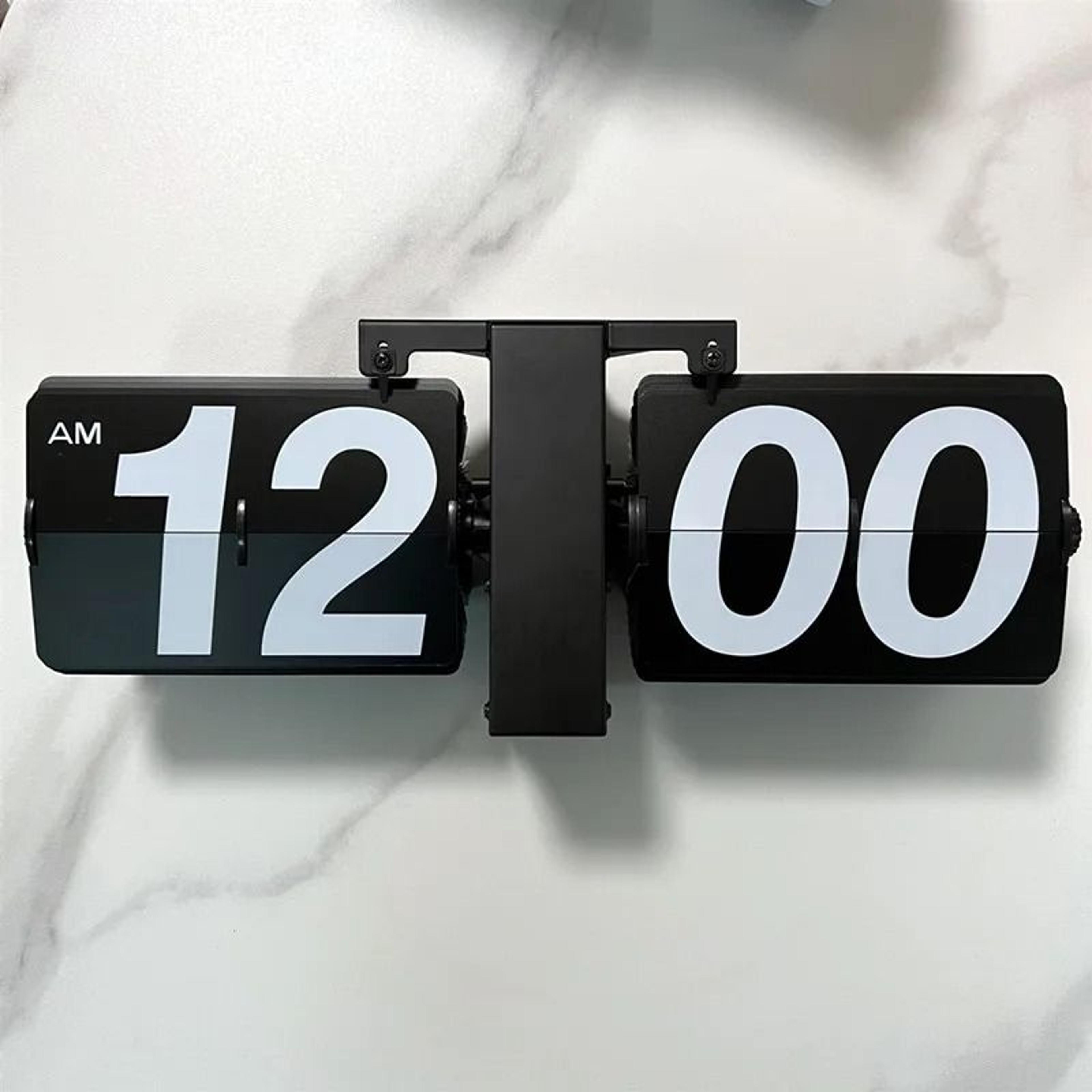 Modern Retro Auto Flip Wall And Desk Clock With Large Digital Display 6