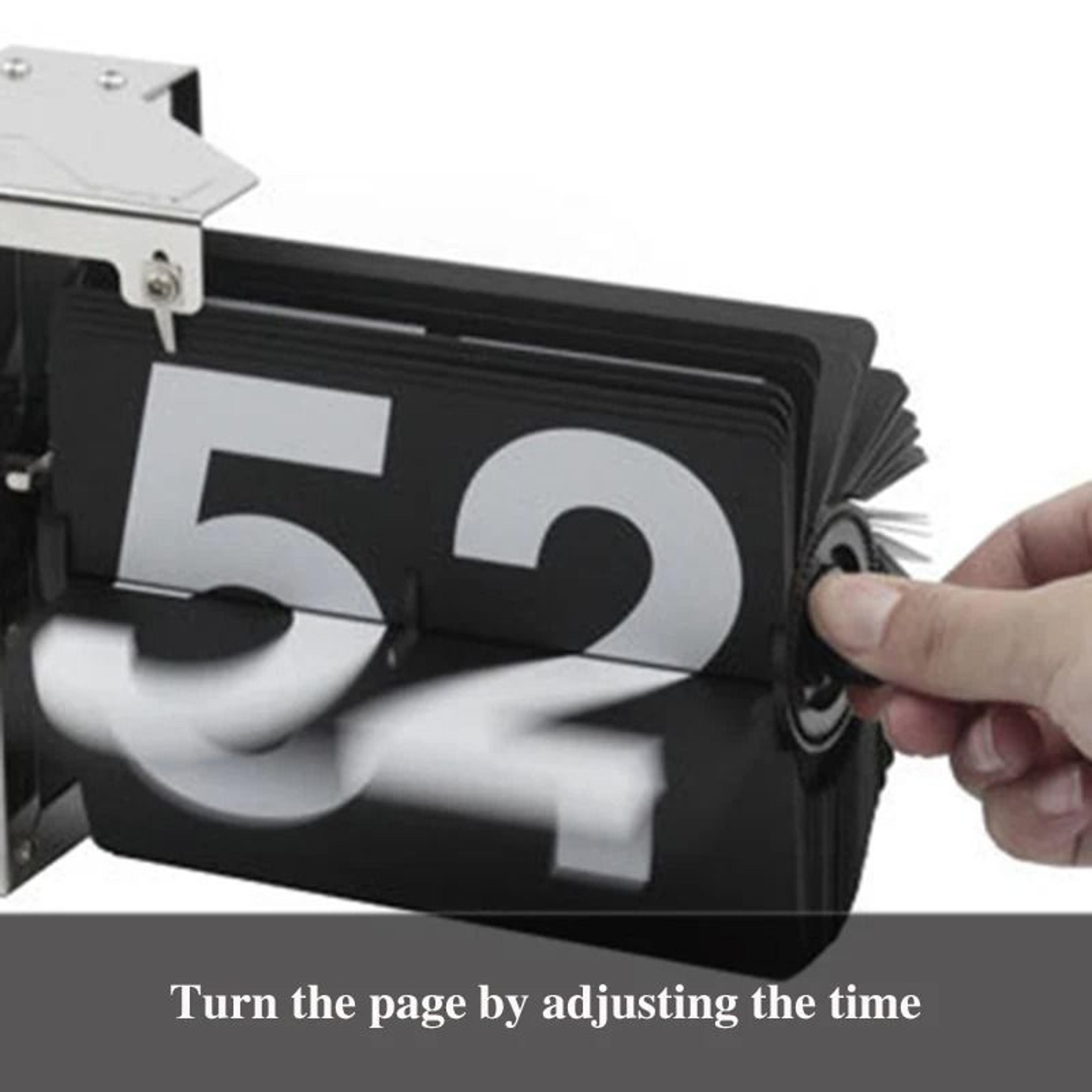 Modern Retro Auto Flip Wall And Desk Clock With Large Digital Display 10