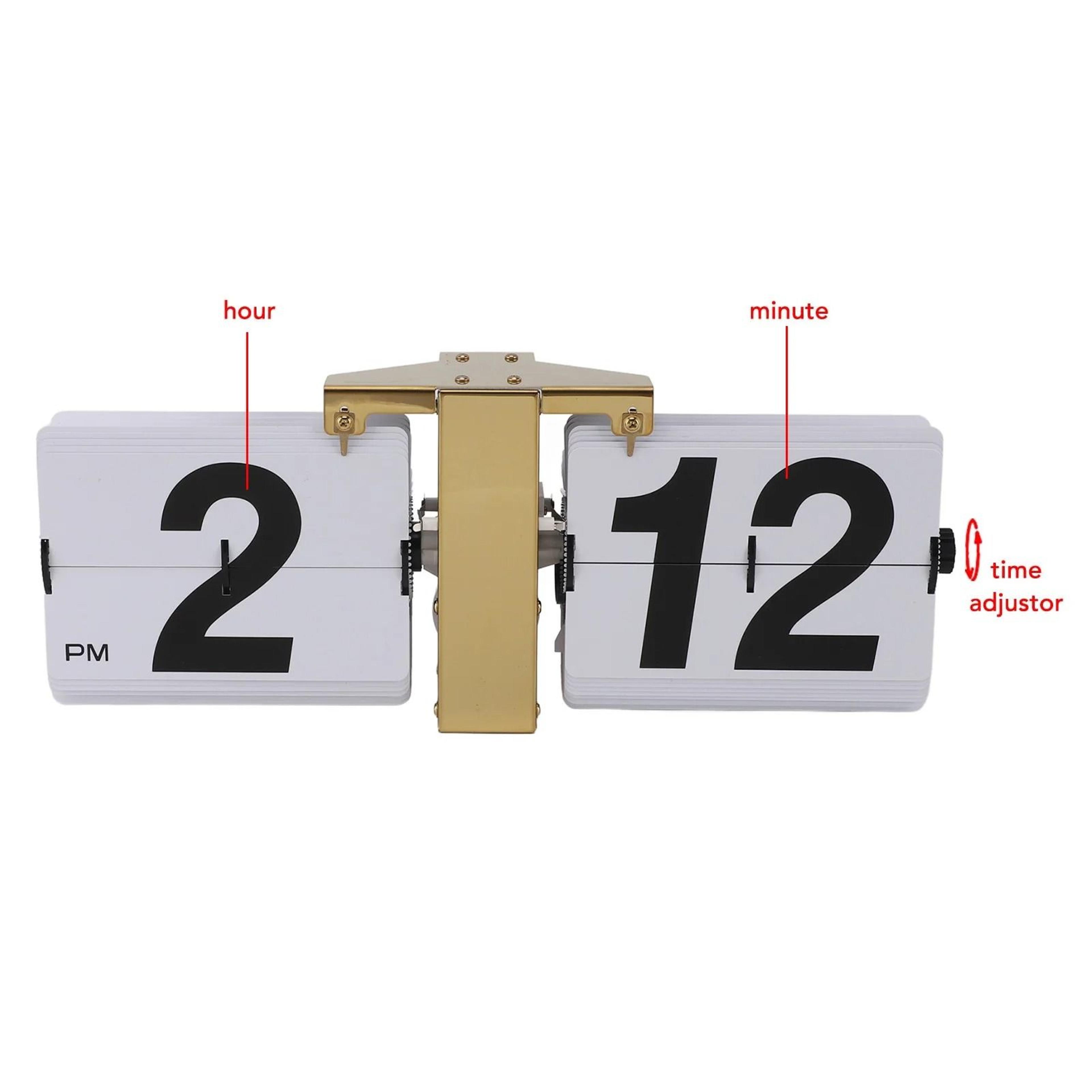 Vintage 12 Hour Automatic Flip Clock Wall And Desk Clock 10