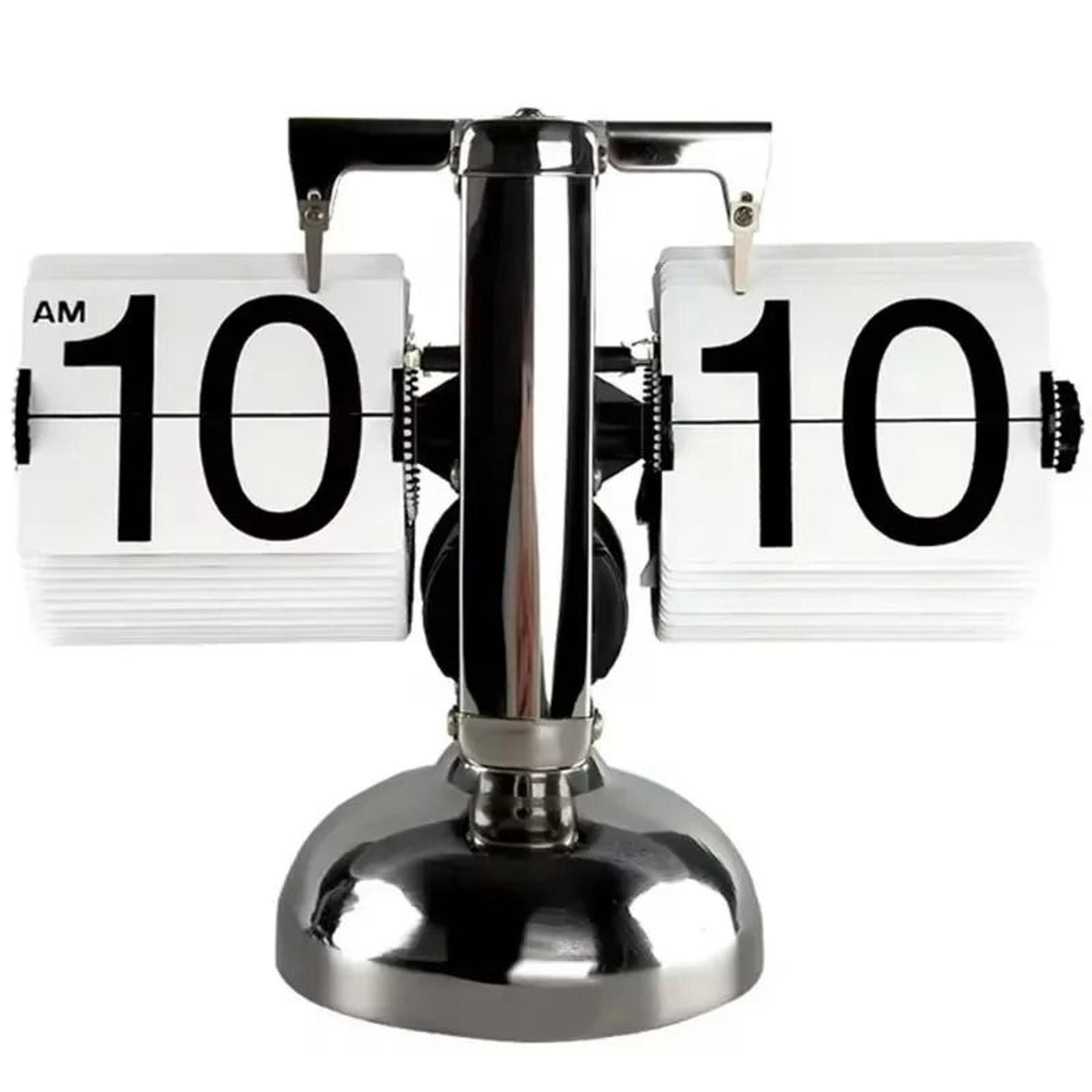 Vintage Automatic Flip Page Desk Clock Battery Powered Retro Table Clock 10